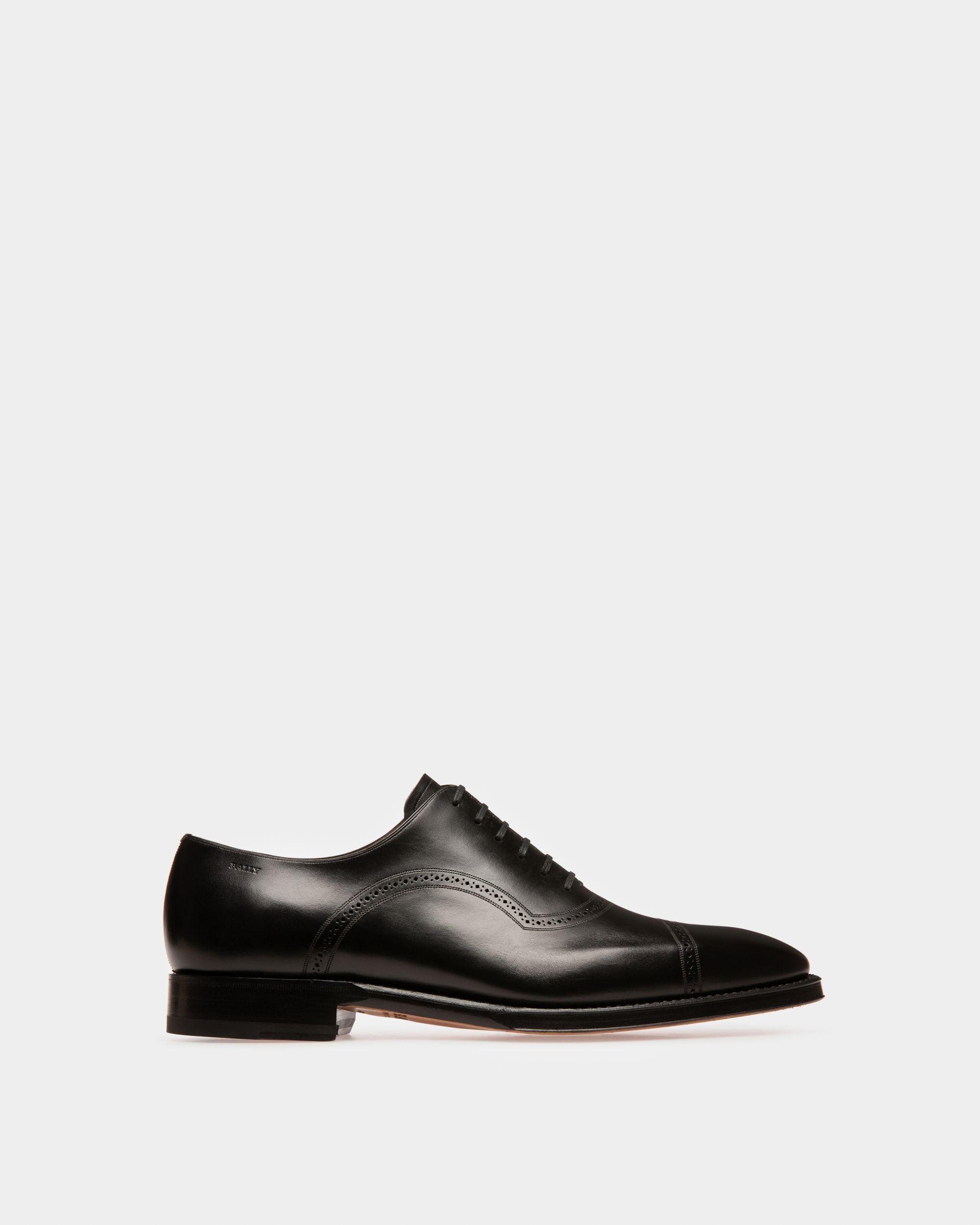 Zapato Oxford Scanio Del Piel Negra Con Cordones Para Hombre - Hombre - Bally - 01