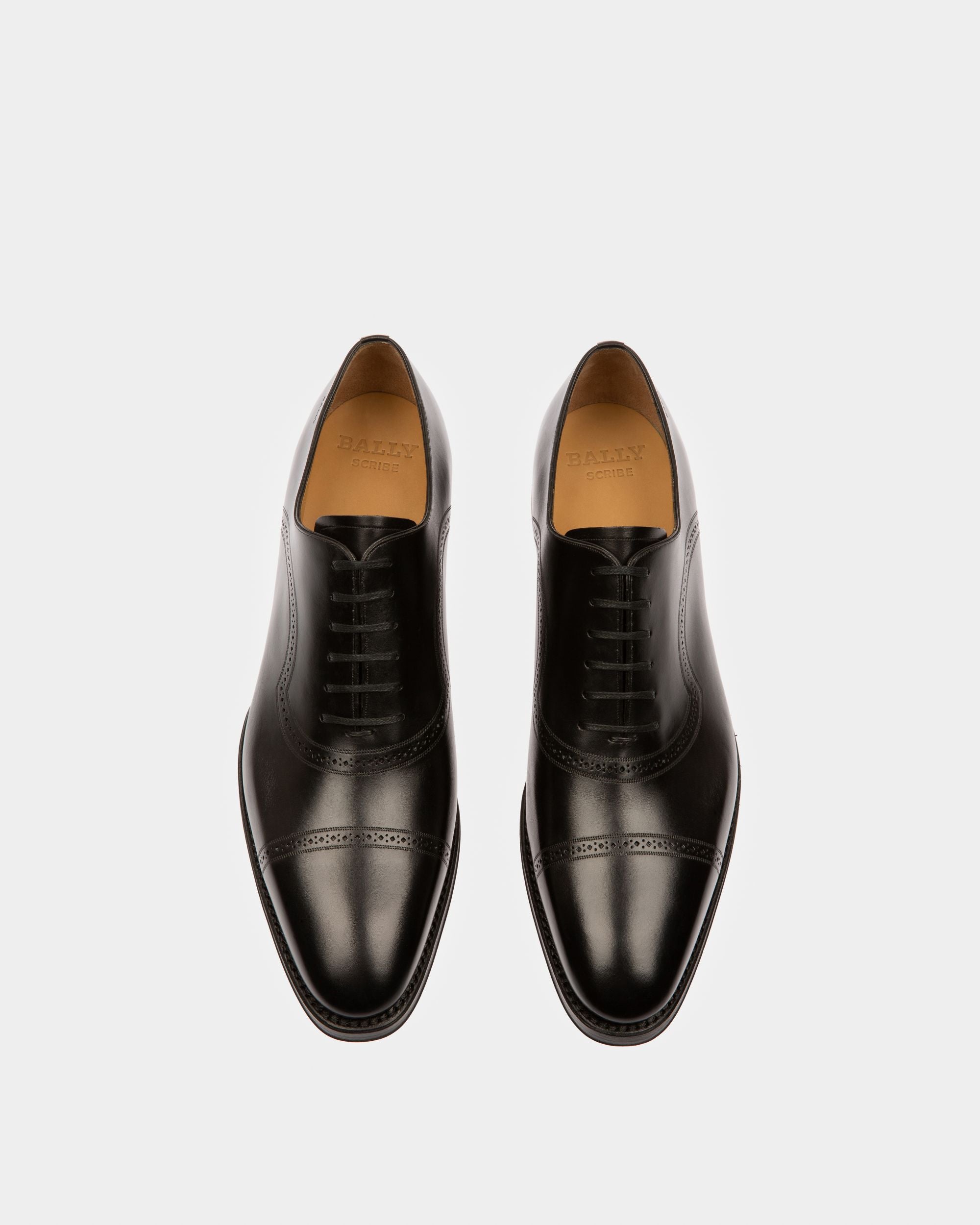 Zapato Oxford Scanio Del Piel Negra Con Cordones Para Hombre - Hombre - Bally - 02