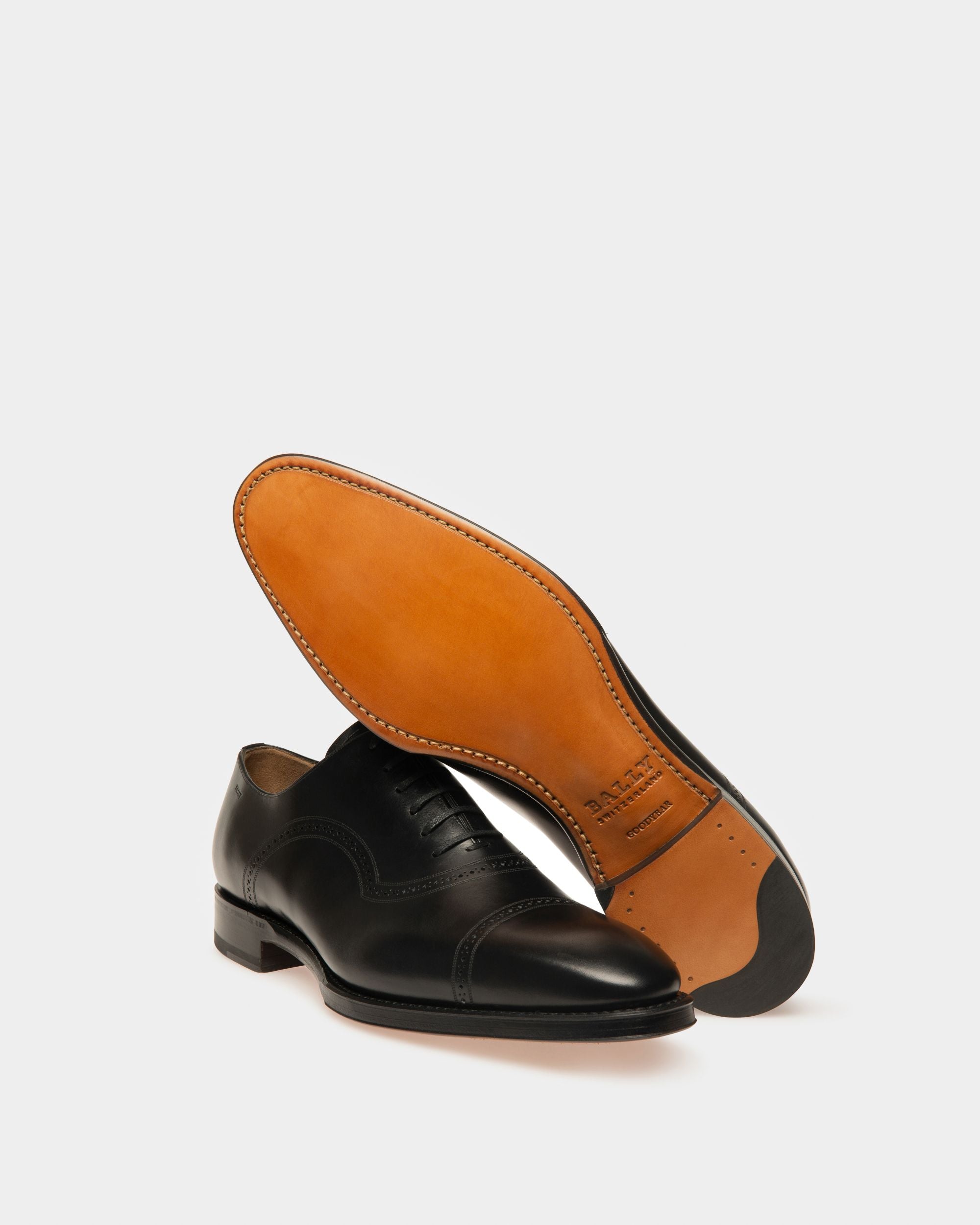 Zapato Oxford Scanio Del Piel Negra Con Cordones Para Hombre - Hombre - Bally - 04