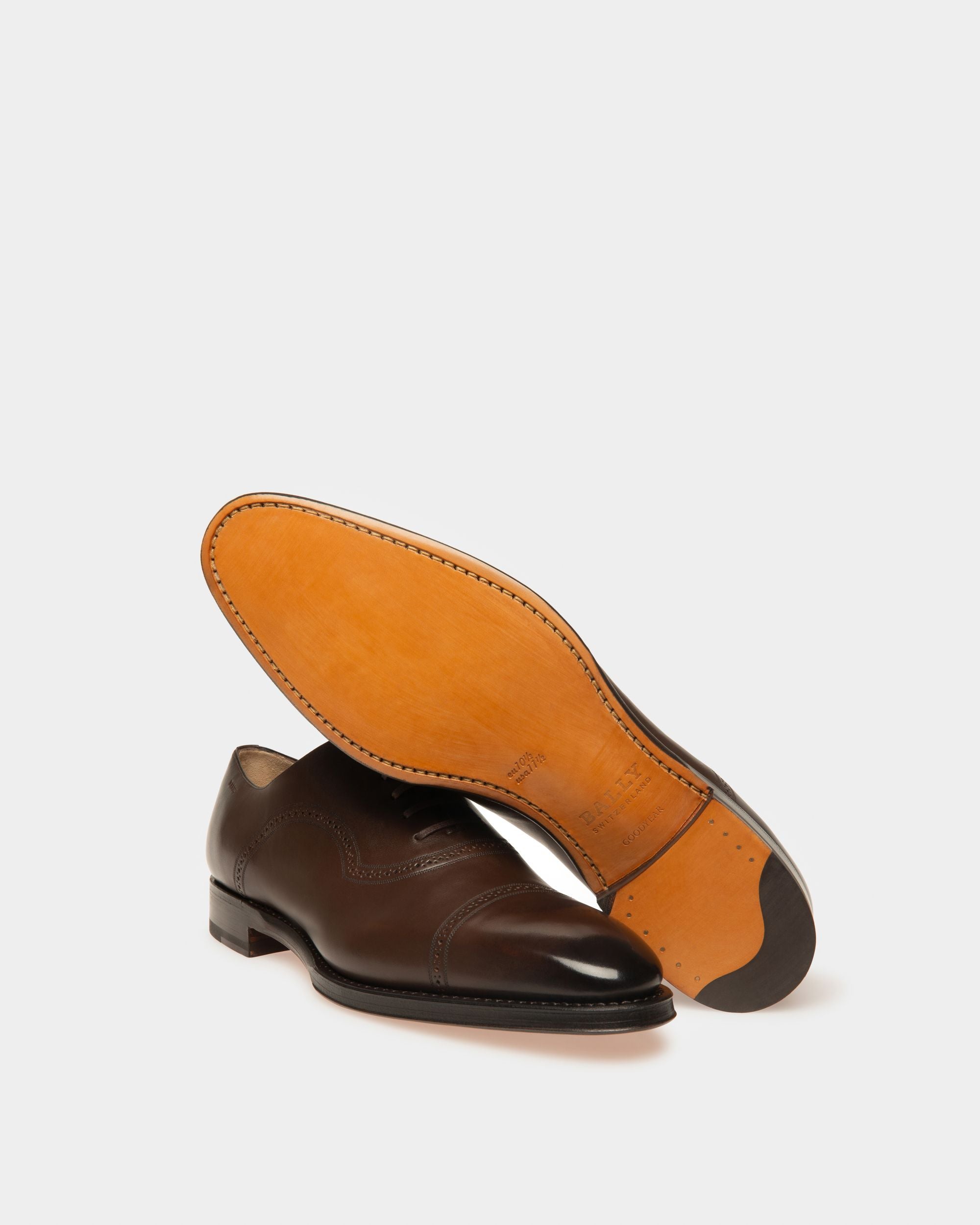 Scanio Zapato Oxford En Piel De Color Marrón - Hombre - Bally - 04