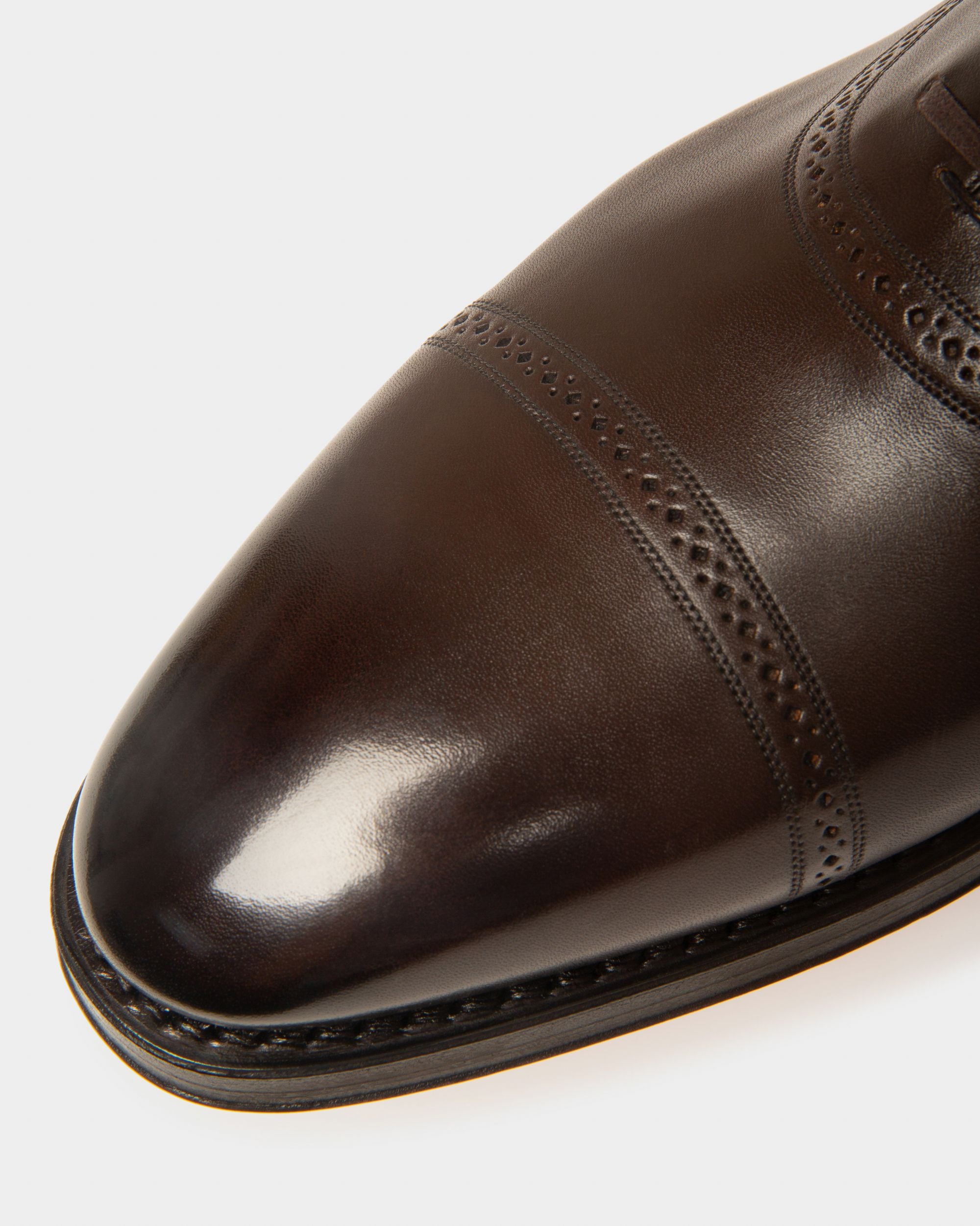 Scanio Zapato Oxford En Piel De Color Marrón - Hombre - Bally - 05