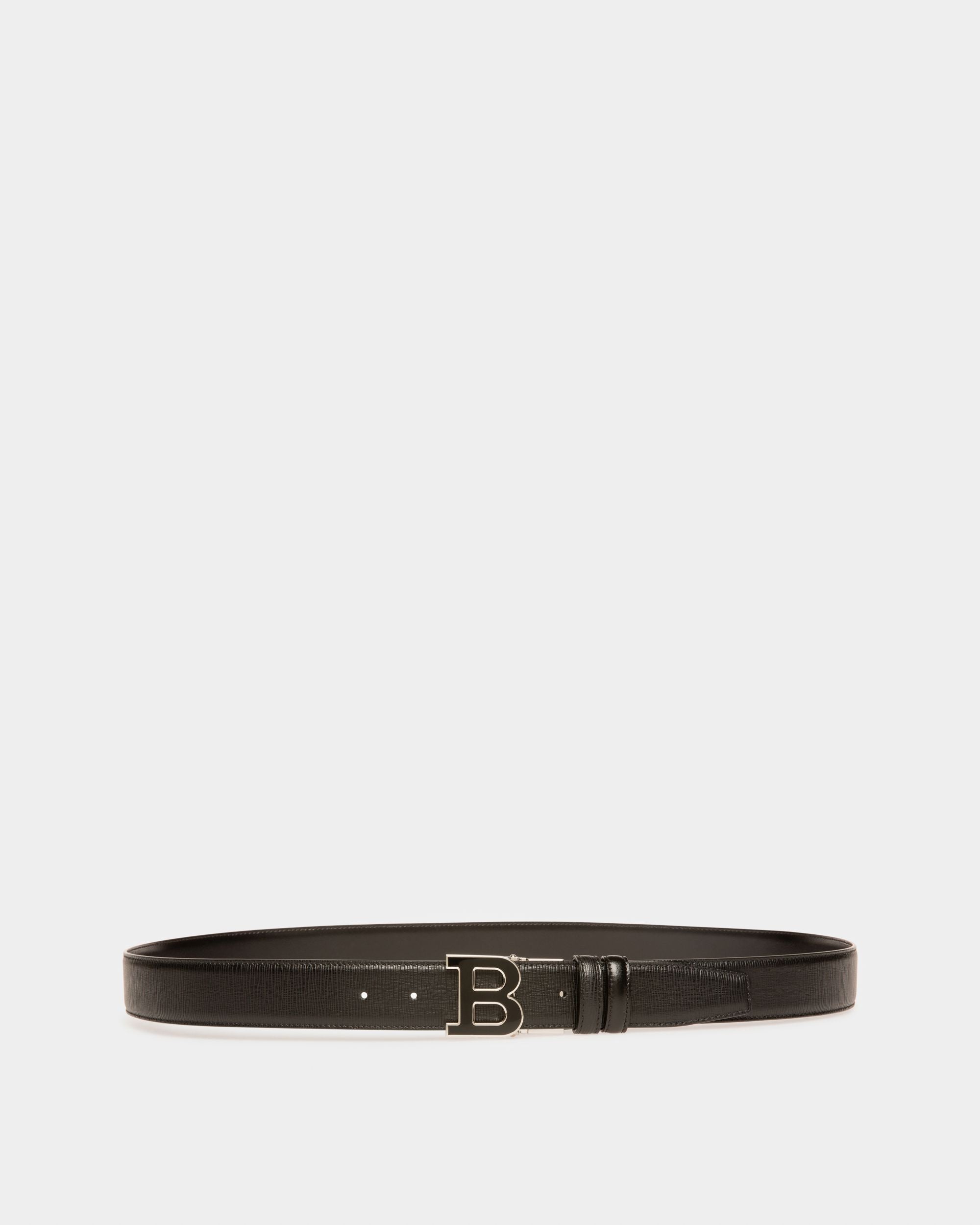 B Buckle Cinturón De 35 Mm En Piel De Color Negro - Hombre - Bally - 01