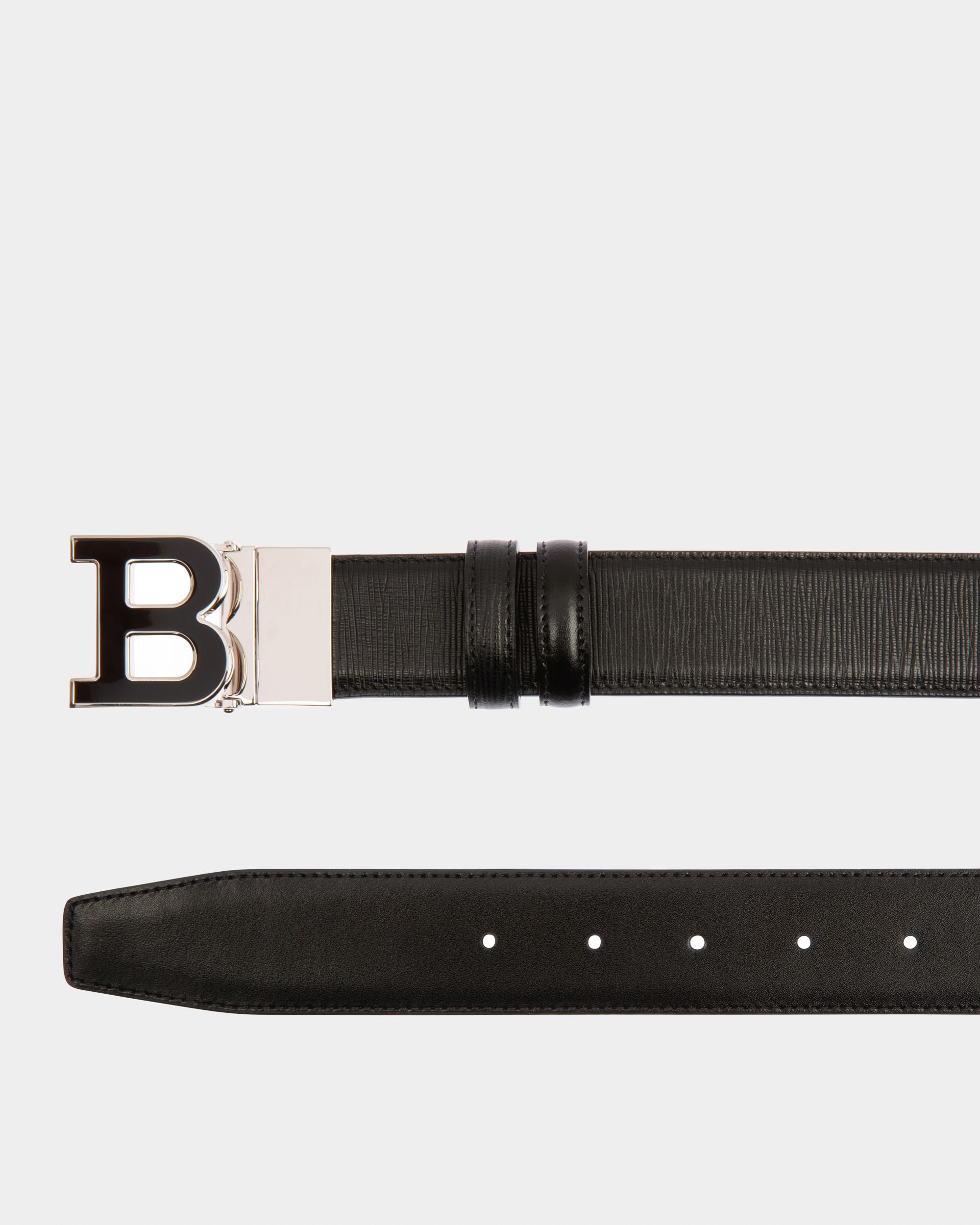 B Buckle Cinturón De 35 Mm En Piel De Color Negro - Hombre - Bally - 02