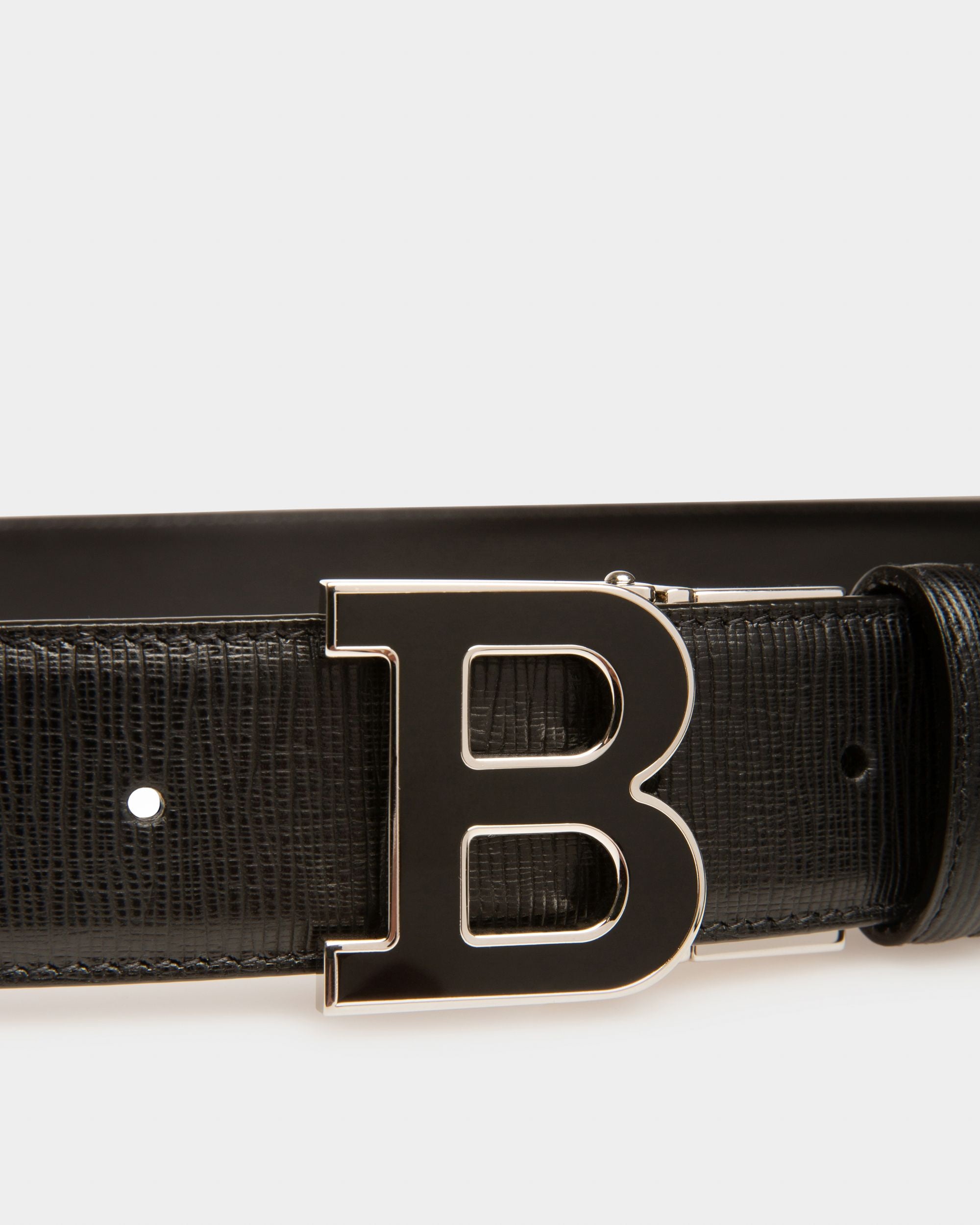 B Buckle Cinturón De 35 Mm En Piel De Color Negro - Hombre - Bally - 03