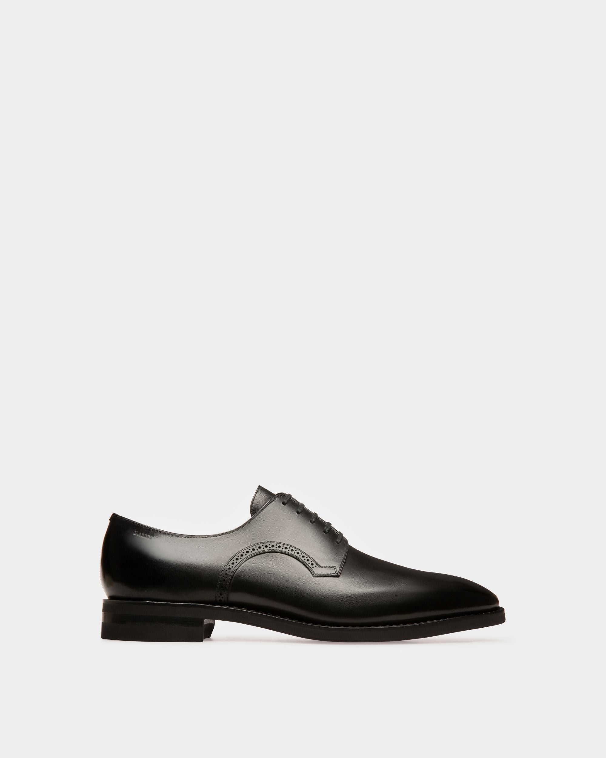 Scribe Novo Derby Shoes In Black Leather - Men's - Bally - 01