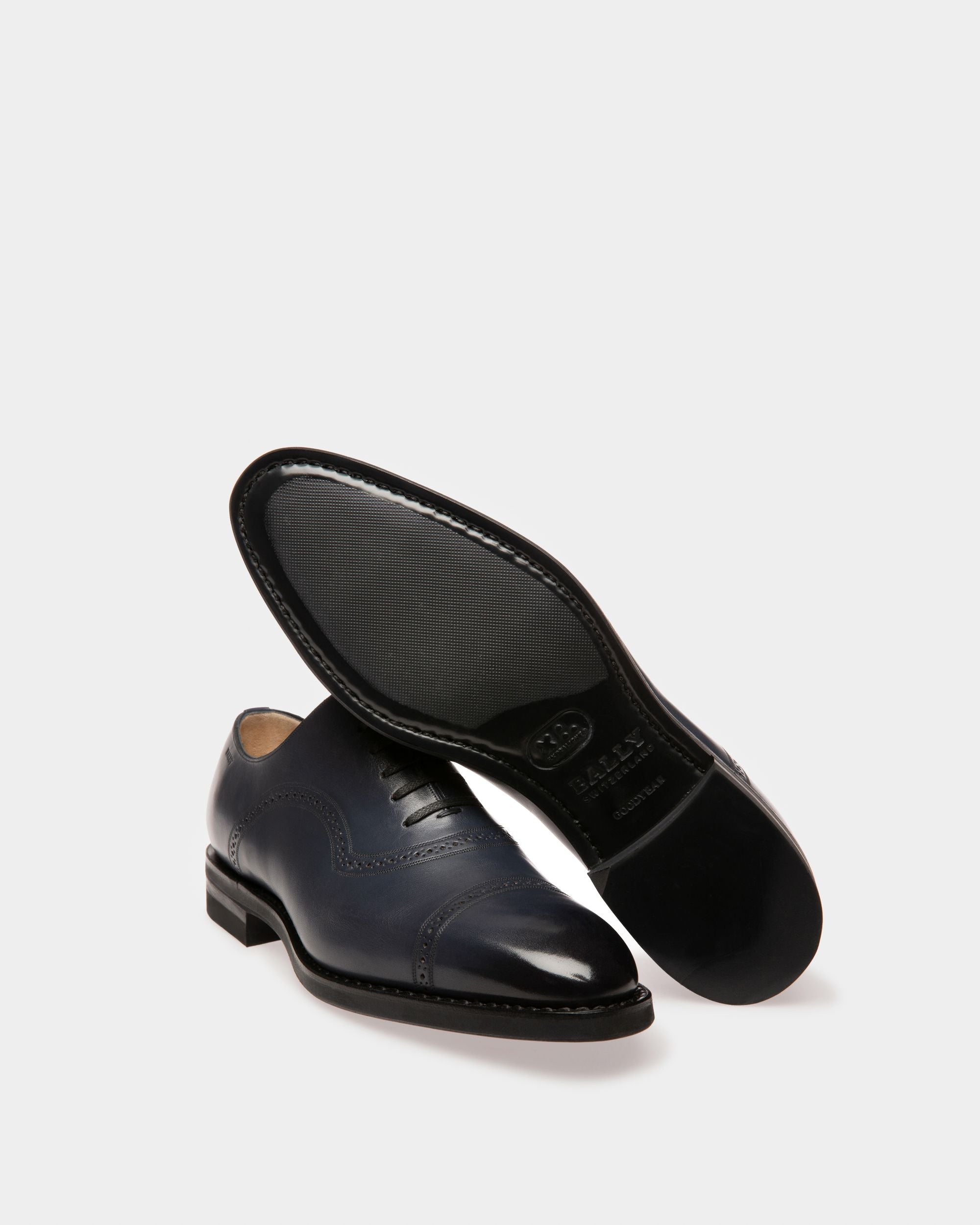 Scotch Zapatos Oxford En Piel De Color Azul Marino - Hombre - Bally - 04