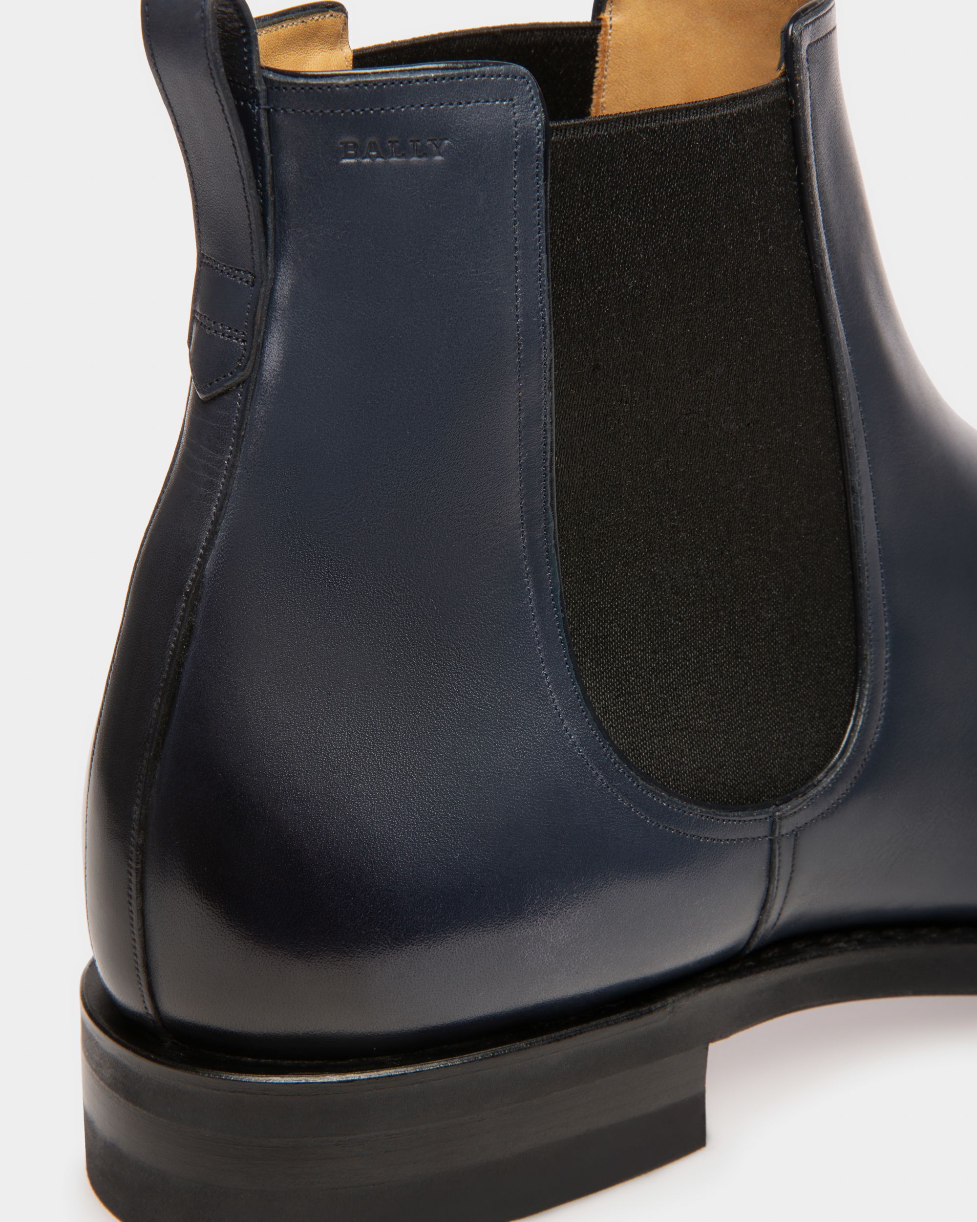 Scavone Leather Boots In Navy - Men's - Bally - 05