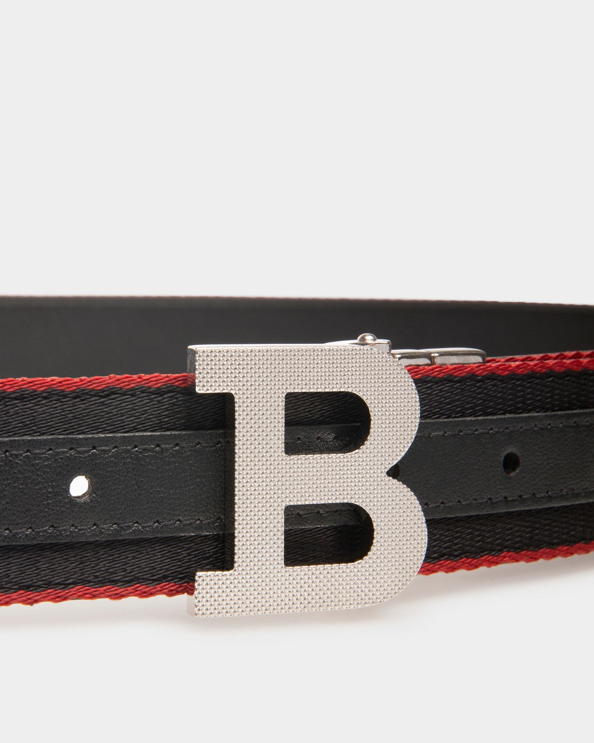 B Buckle Cinturón De Tejido Sintético De 35 Mm De Color Negro - Hombre - Bally - 03