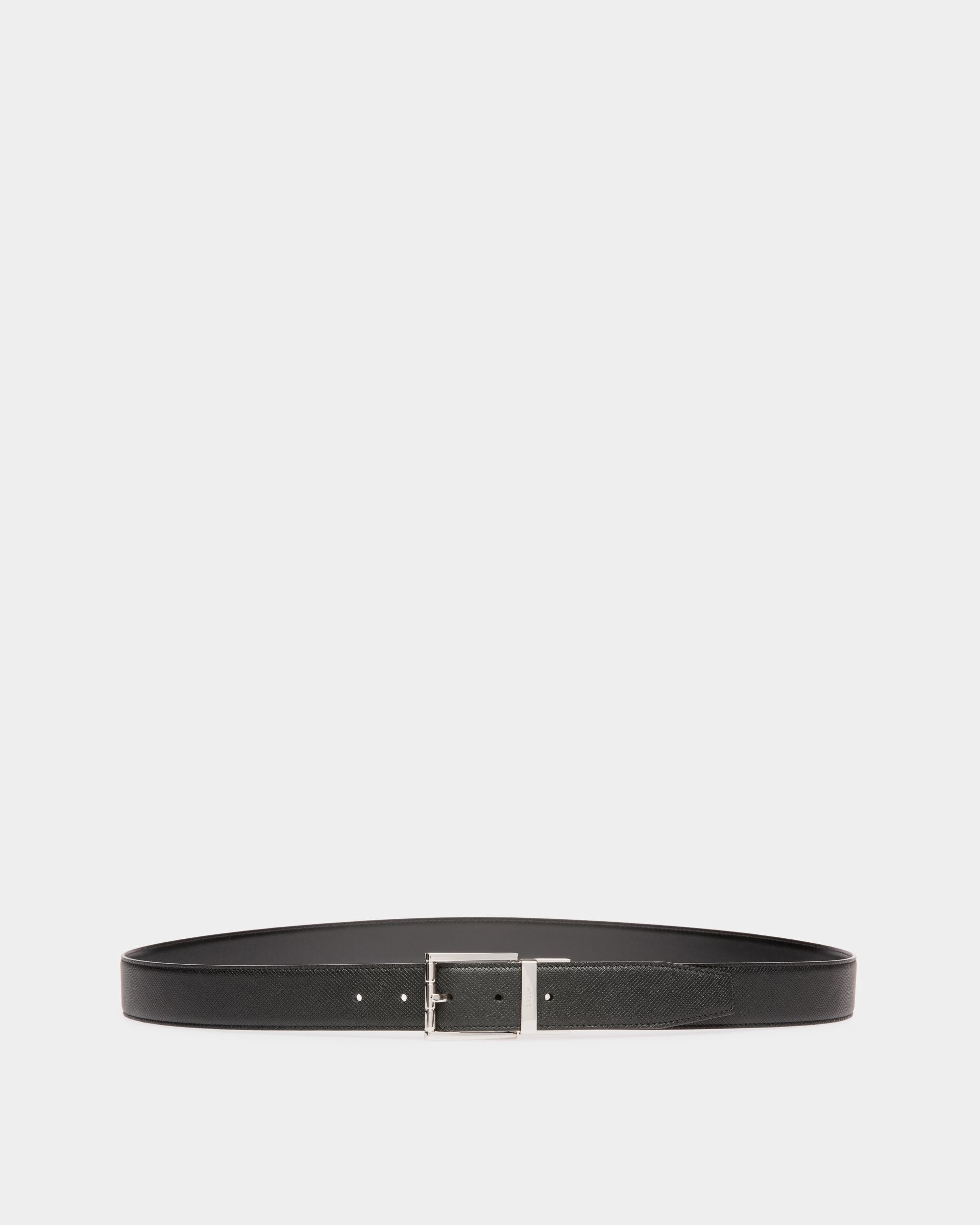 Cinturón Astor 35 Mm Ajustable Y Reversible De Piel Negra - Hombre - Bally - 01
