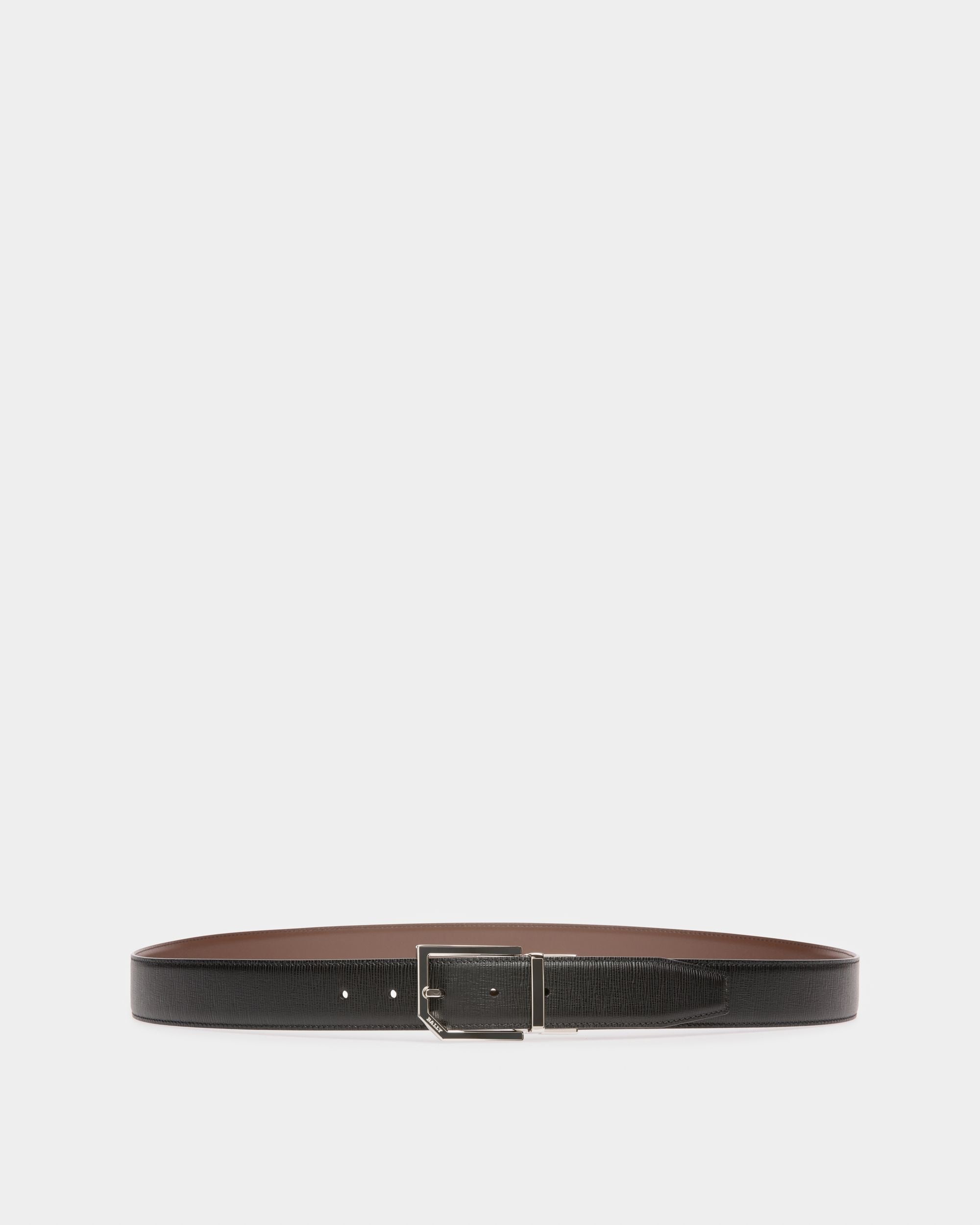 Cinturón Charlton 35 Mm Ajustable Y Reversible De Piel Negra Y Marrón - Hombre - Bally - 01