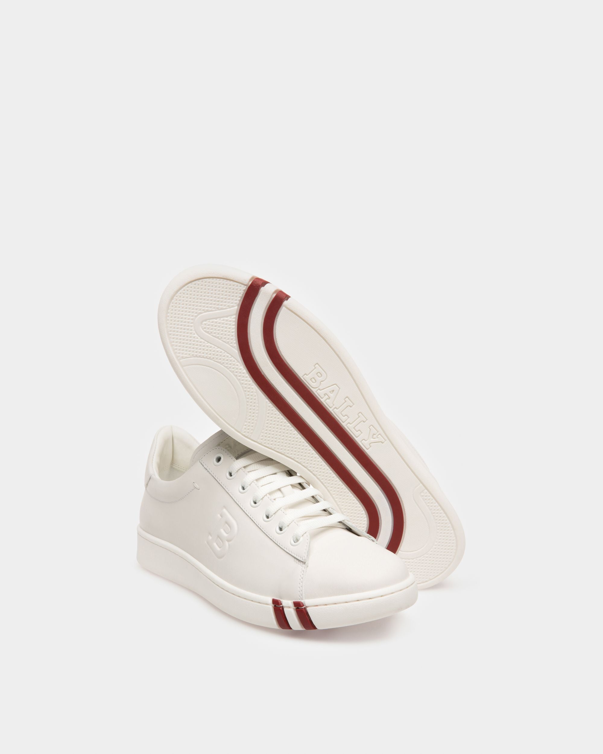 Wivian Zapatillas Deportivas En Piel De Color Blanco - Mujer - Bally - 05