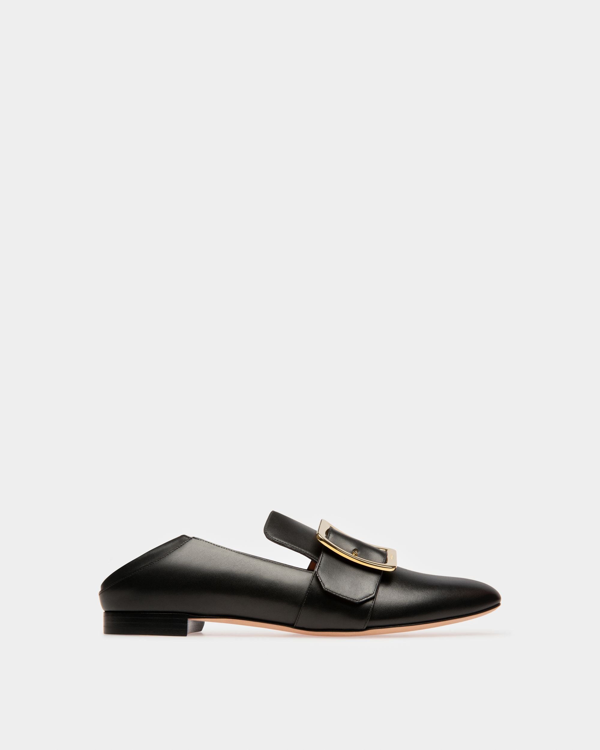 Slipper Janelle De Piel De Becerro Negra Para Mujer - Mujer - Bally - 04