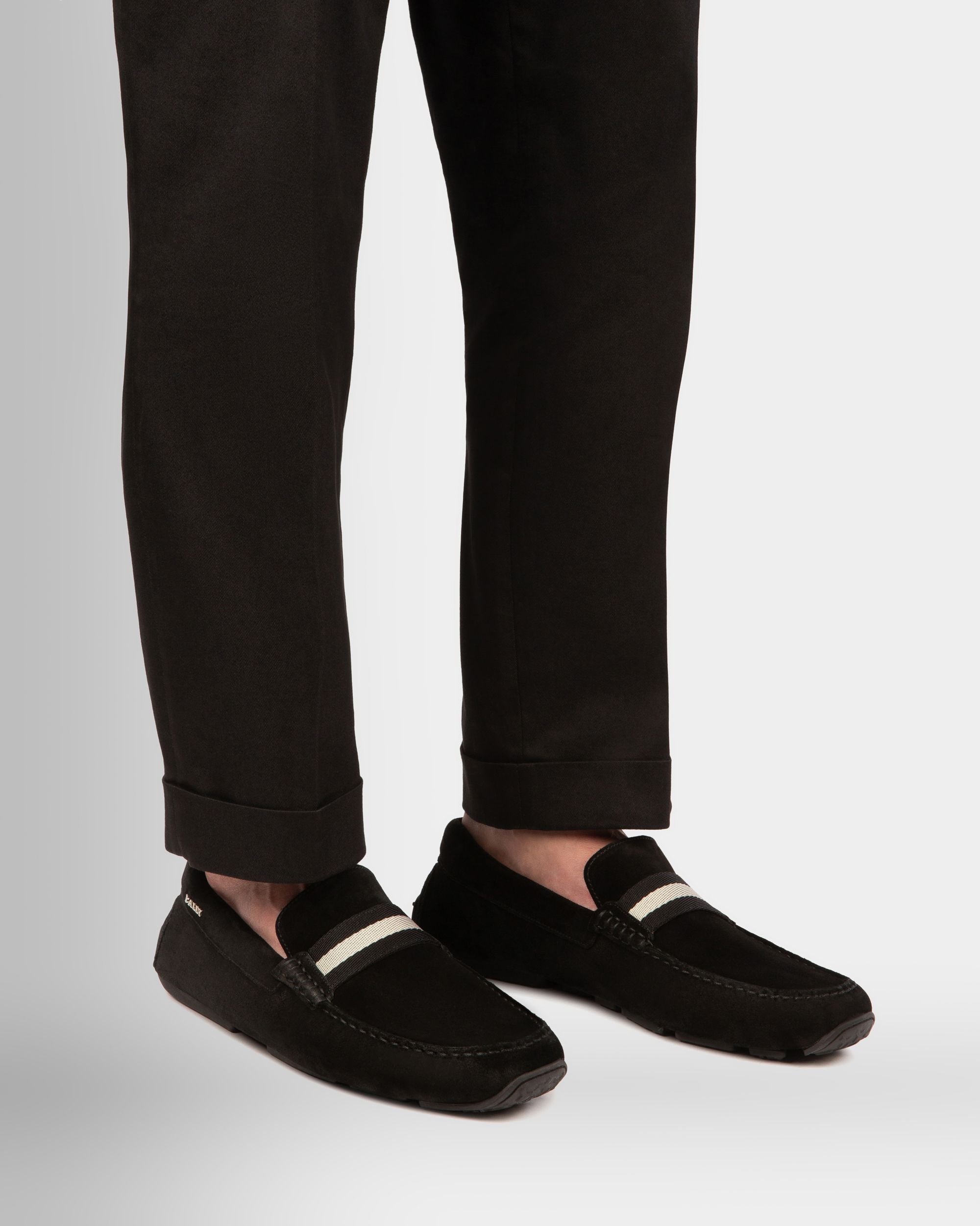Zapatos Driver Pilot De Ante En Negro - Hombre - Bally - 02