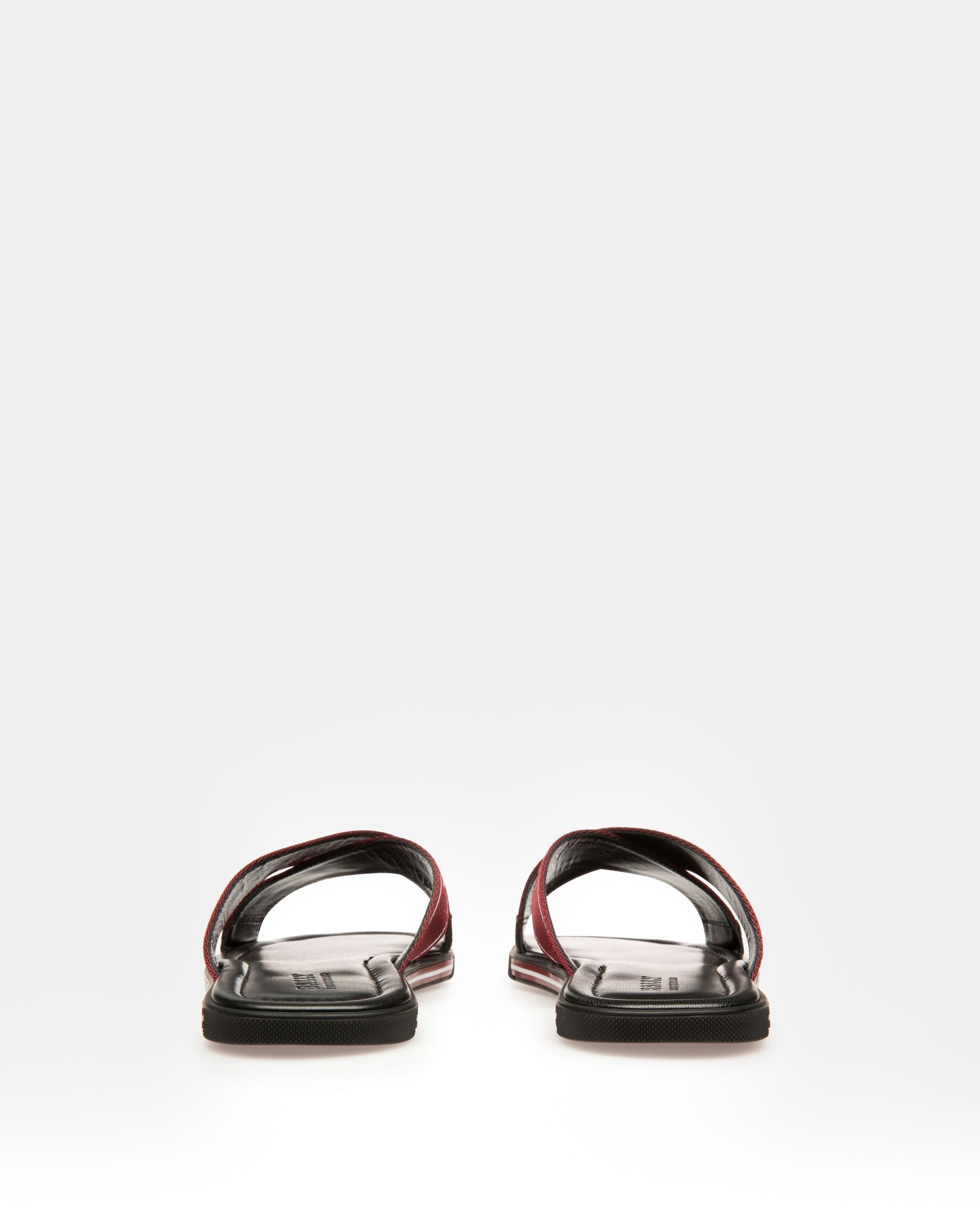Bonks Fabric & Leather Sandals In Bally Red - Men's - Bally - 03
