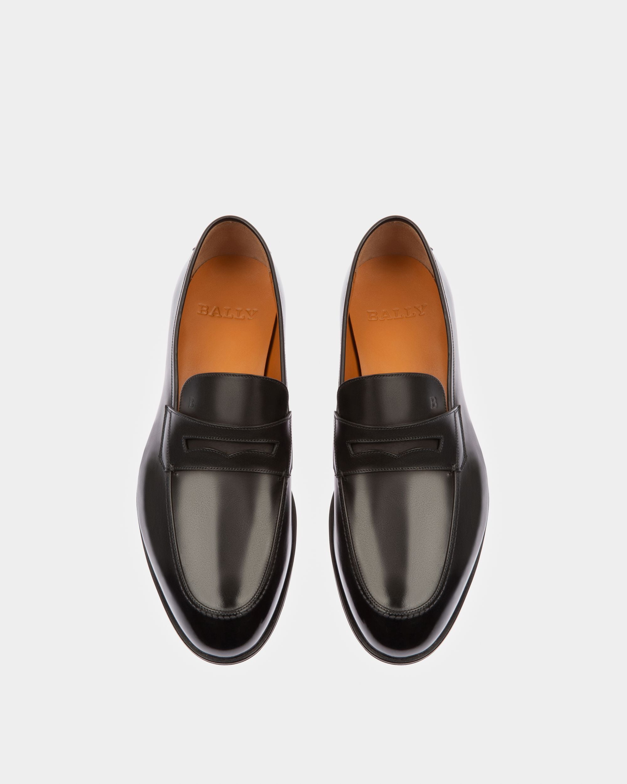 Webb Men's Calf Leather Penny Loafer In Black - Men's - Bally - 02
