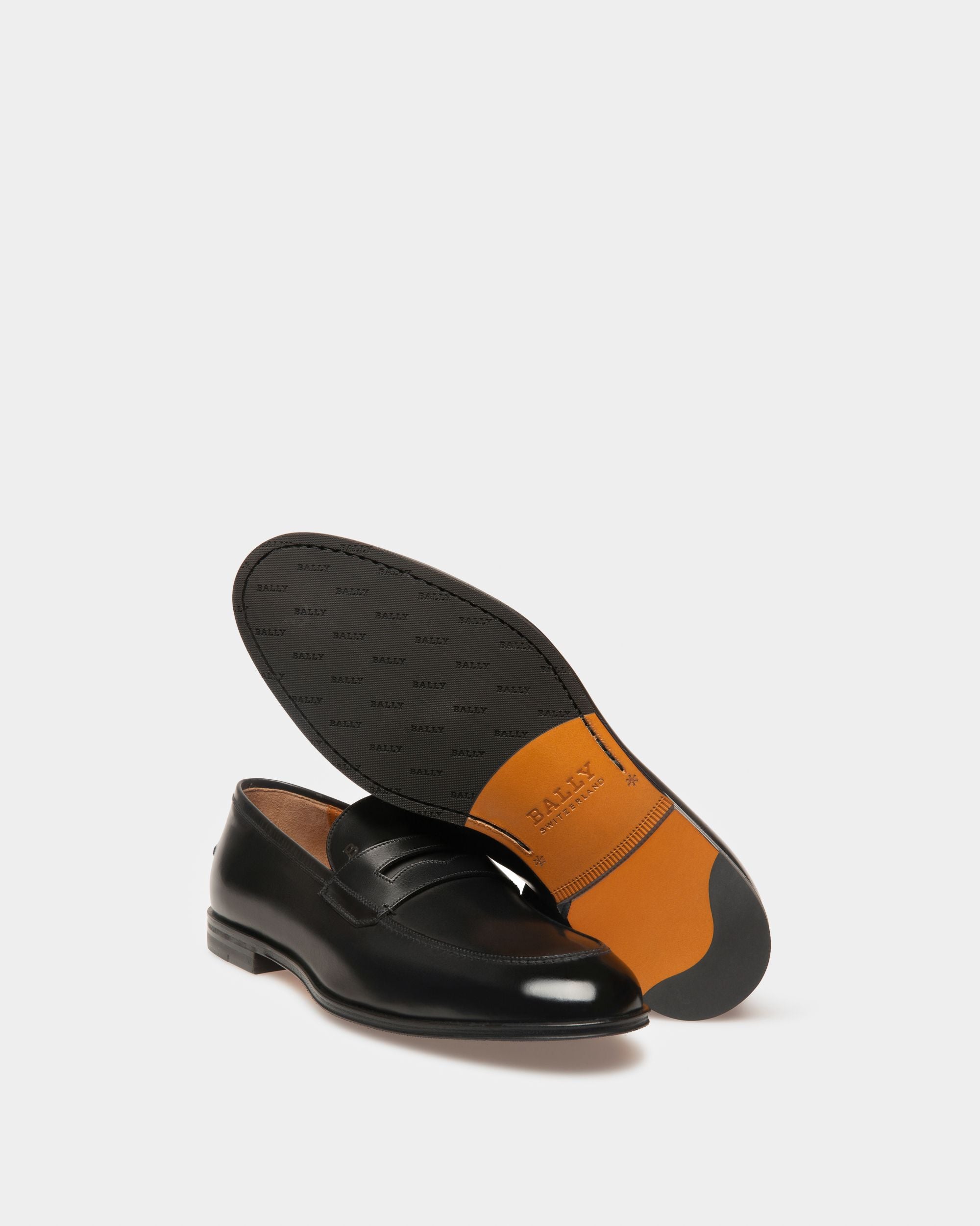Webb Men's Calf Leather Penny Loafer In Black - Men's - Bally - 04