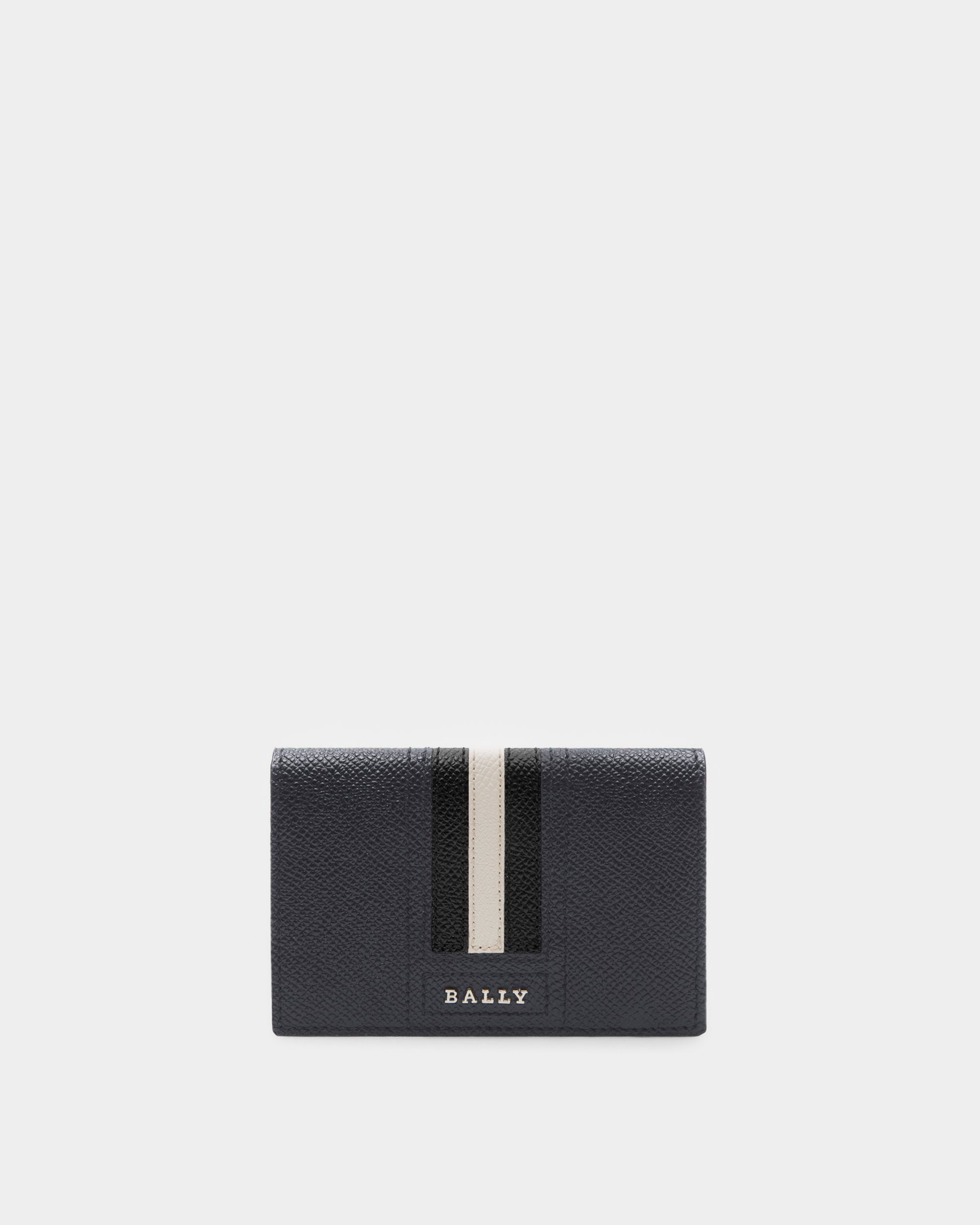 Tarjetero Tyke De Piel Navy - Hombre - Bally - 01
