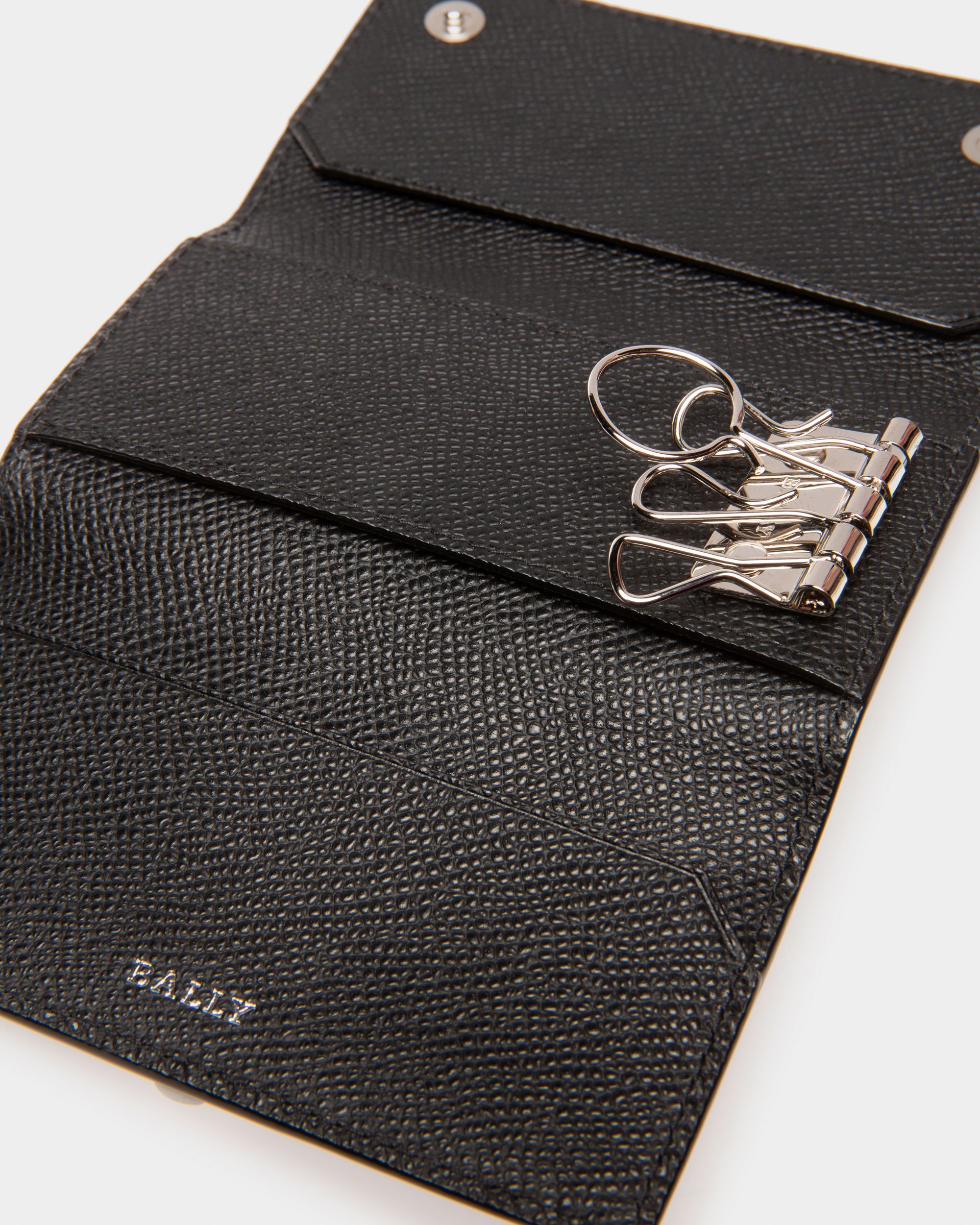 Taltos Leather Key Holder In Black - Men's - Bally - 04