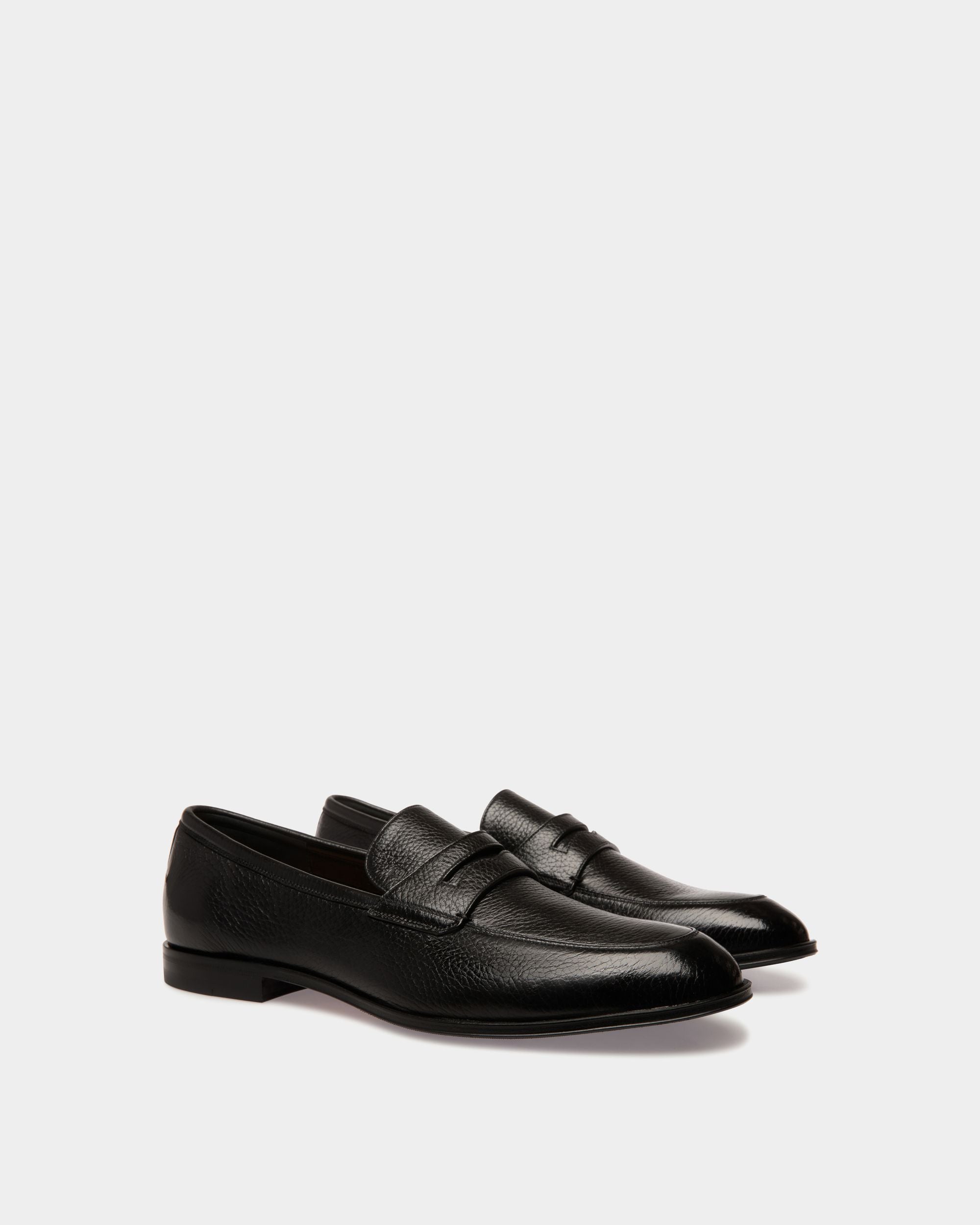 Webb Leather Loafers In Black - Men's - Bally - 02