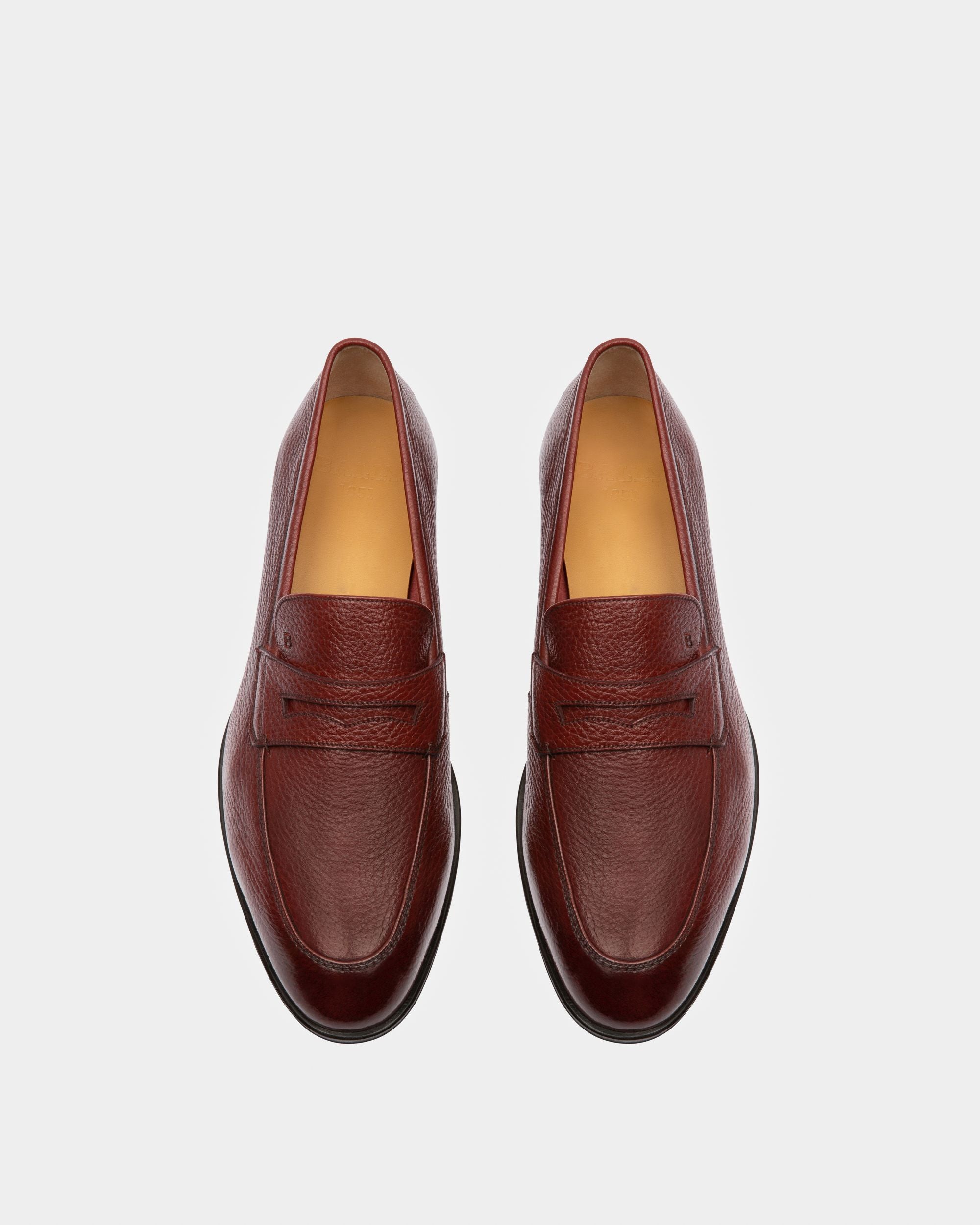 Webb Mocasines En Piel De Color Rojo Heritage - Hombre - Bally - 02