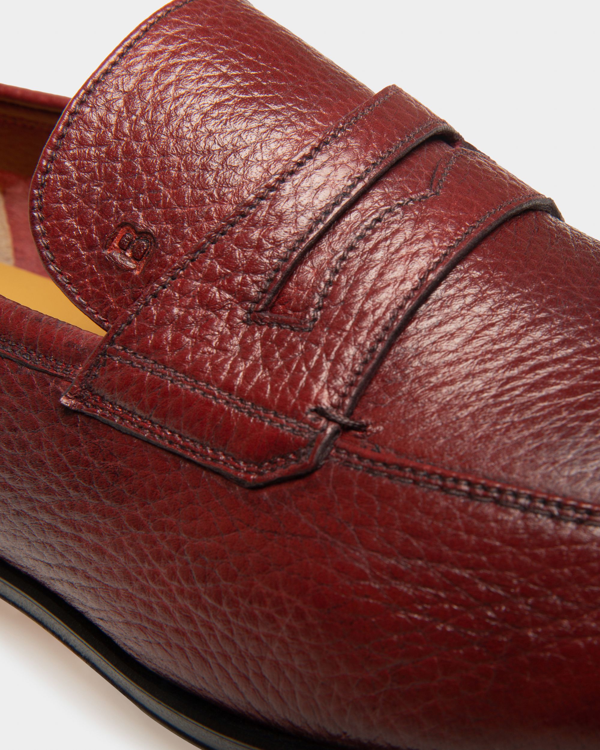 Webb Mocasines En Piel De Color Rojo Heritage - Hombre - Bally - 05