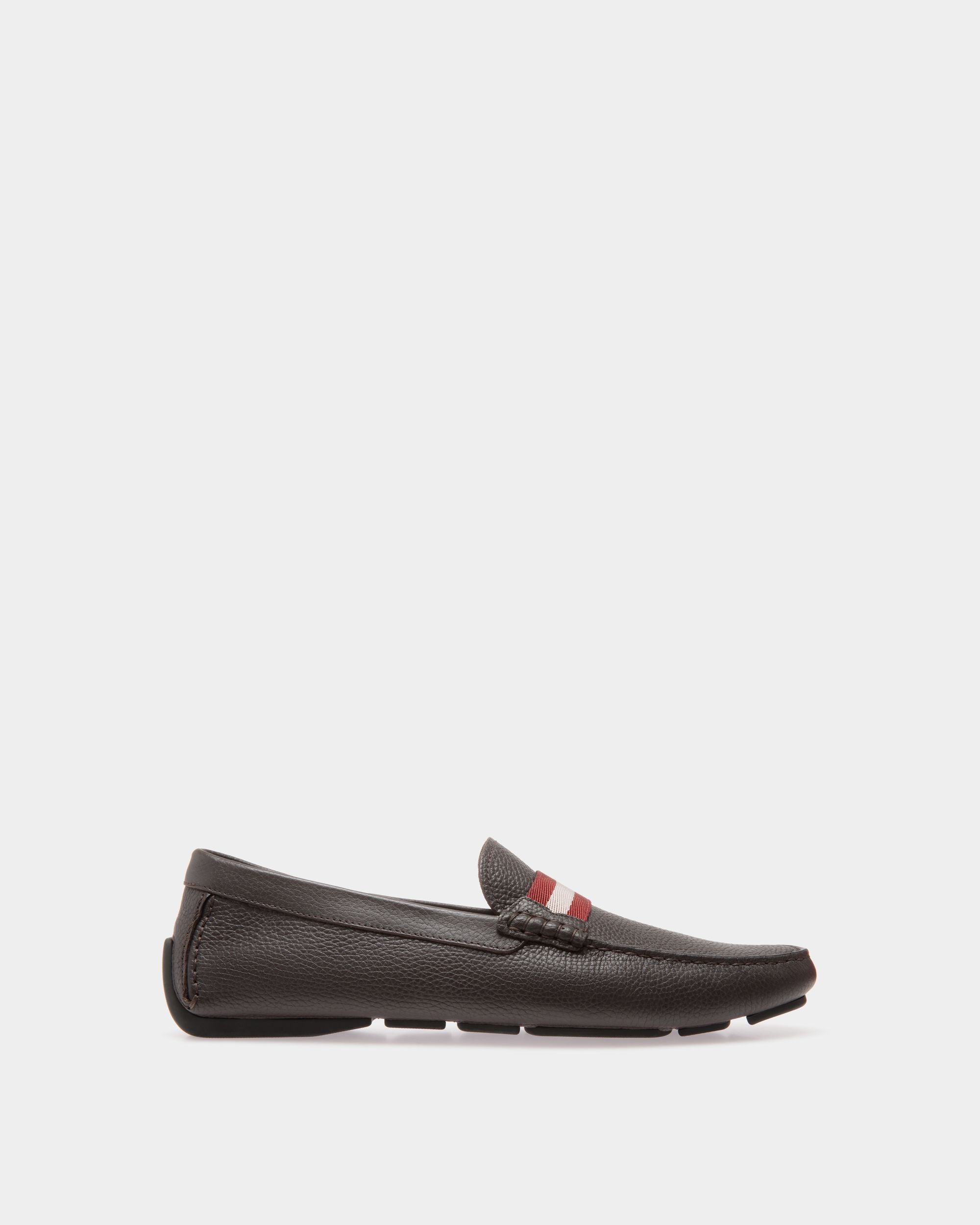 Driver In Brown Leather - Men's - Bally - 01