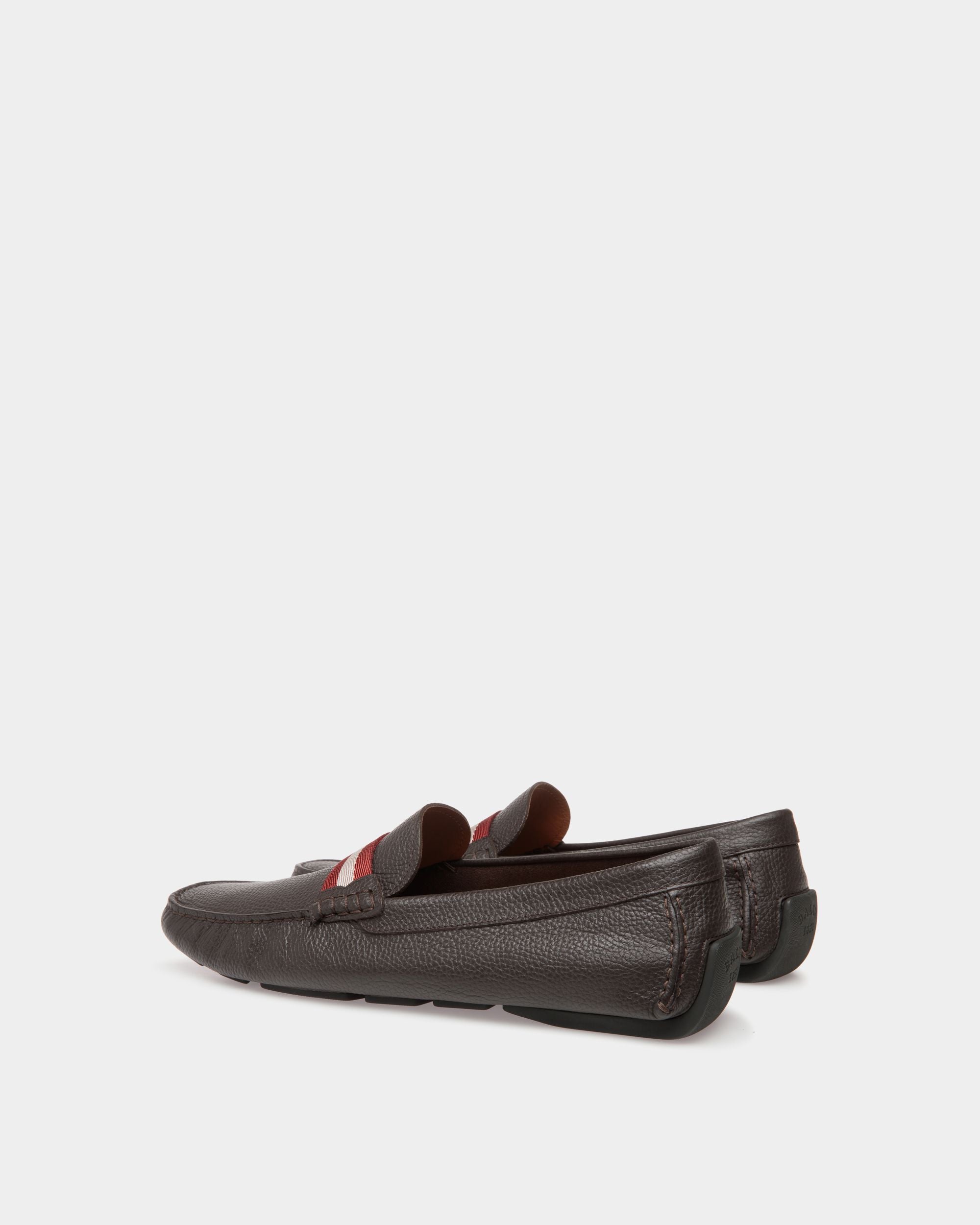 Driver In Brown Leather - Men's - Bally - 03