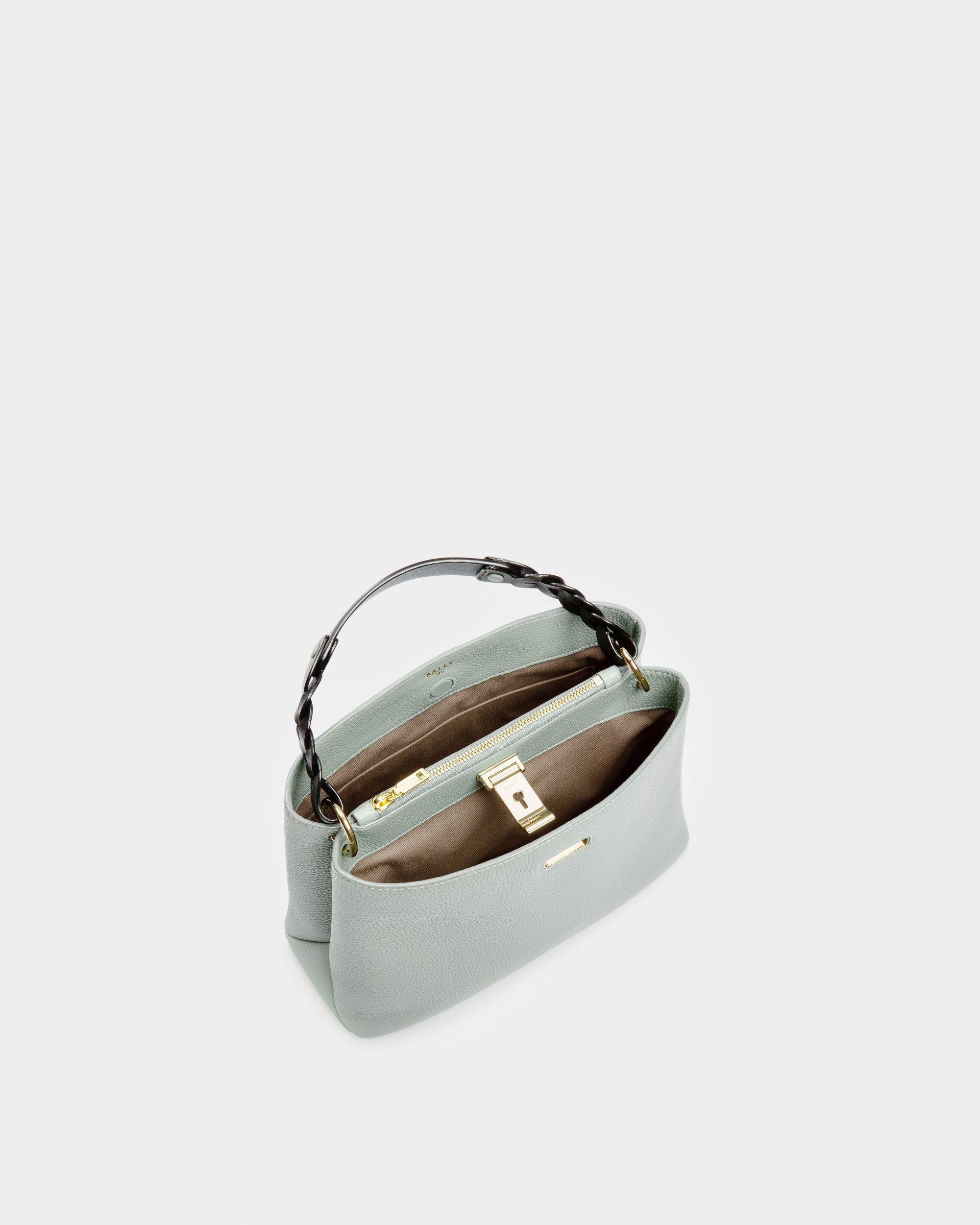 Lucyle Bolso De Hombro En Cuero De Color Azul Claro - Mujer - Bally - 04