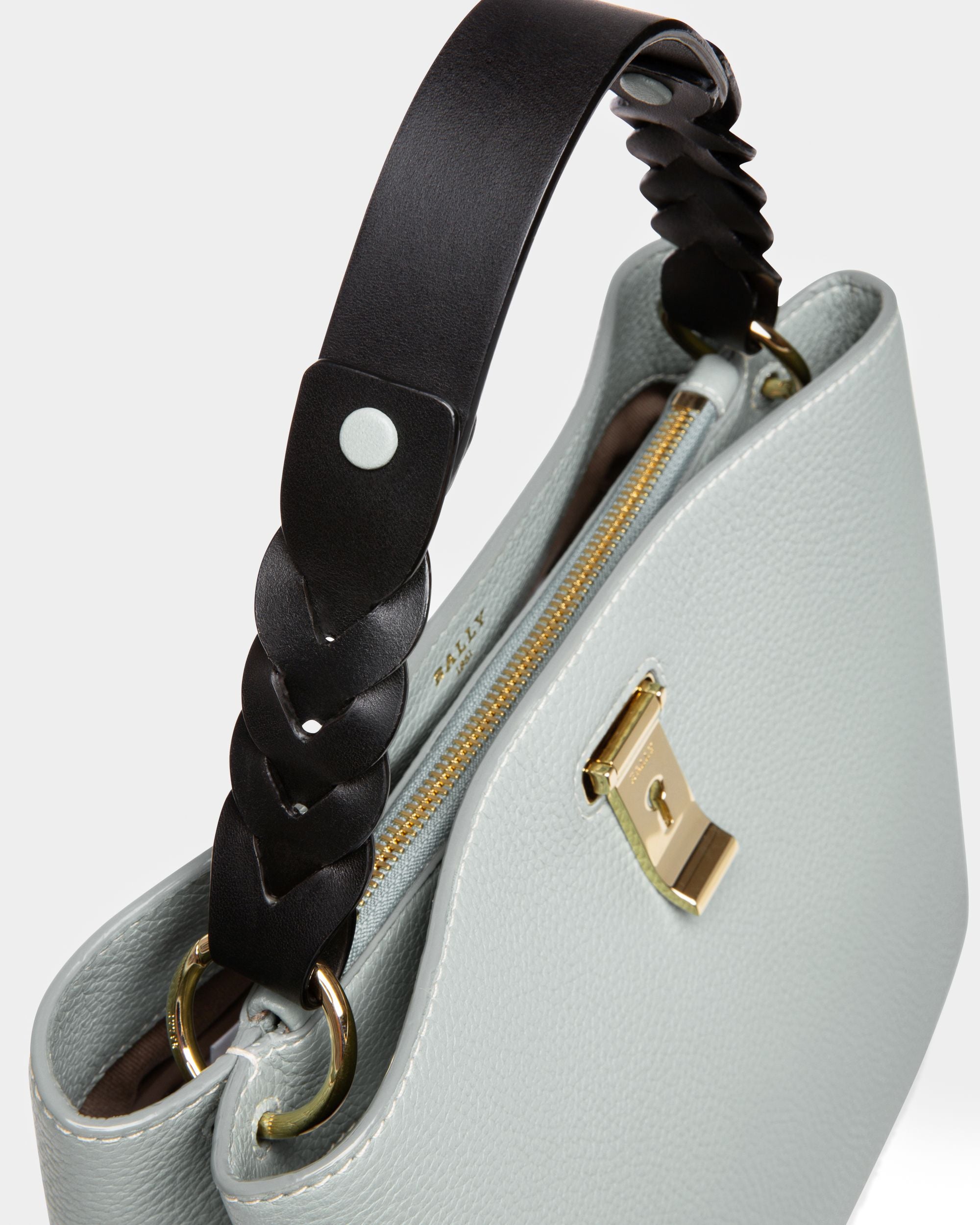 Lucyle Bolso De Hombro En Cuero De Color Azul Claro - Mujer - Bally - 05