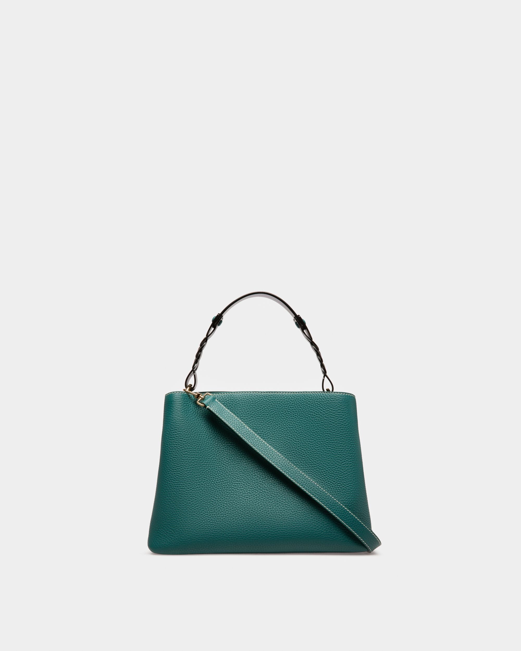 Lucyle Bolso De Hombro En Cuero De Color Verde Oscuro - Mujer - Bally - 03