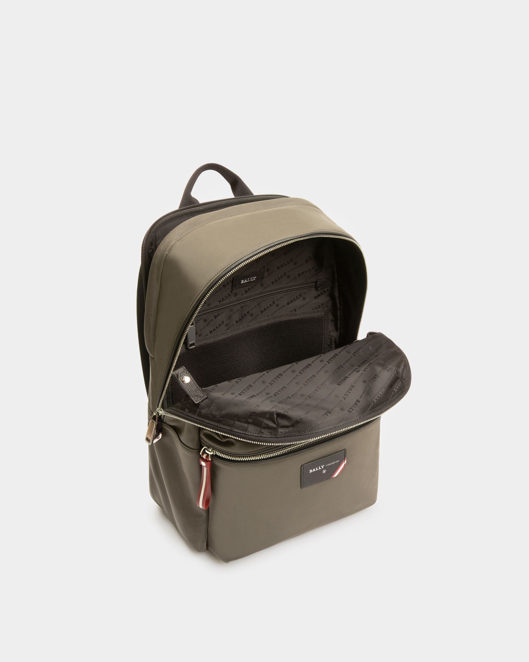 Ferey Mochila En Nailon Reciclado De Color Verde Militar - Hombre - Bally - 03