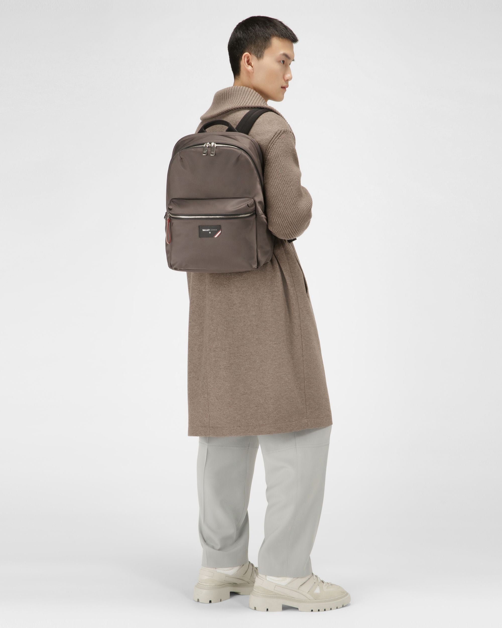 Ferey Mochila En Nailon Reciclado De Color Verde Militar - Hombre - Bally - 05