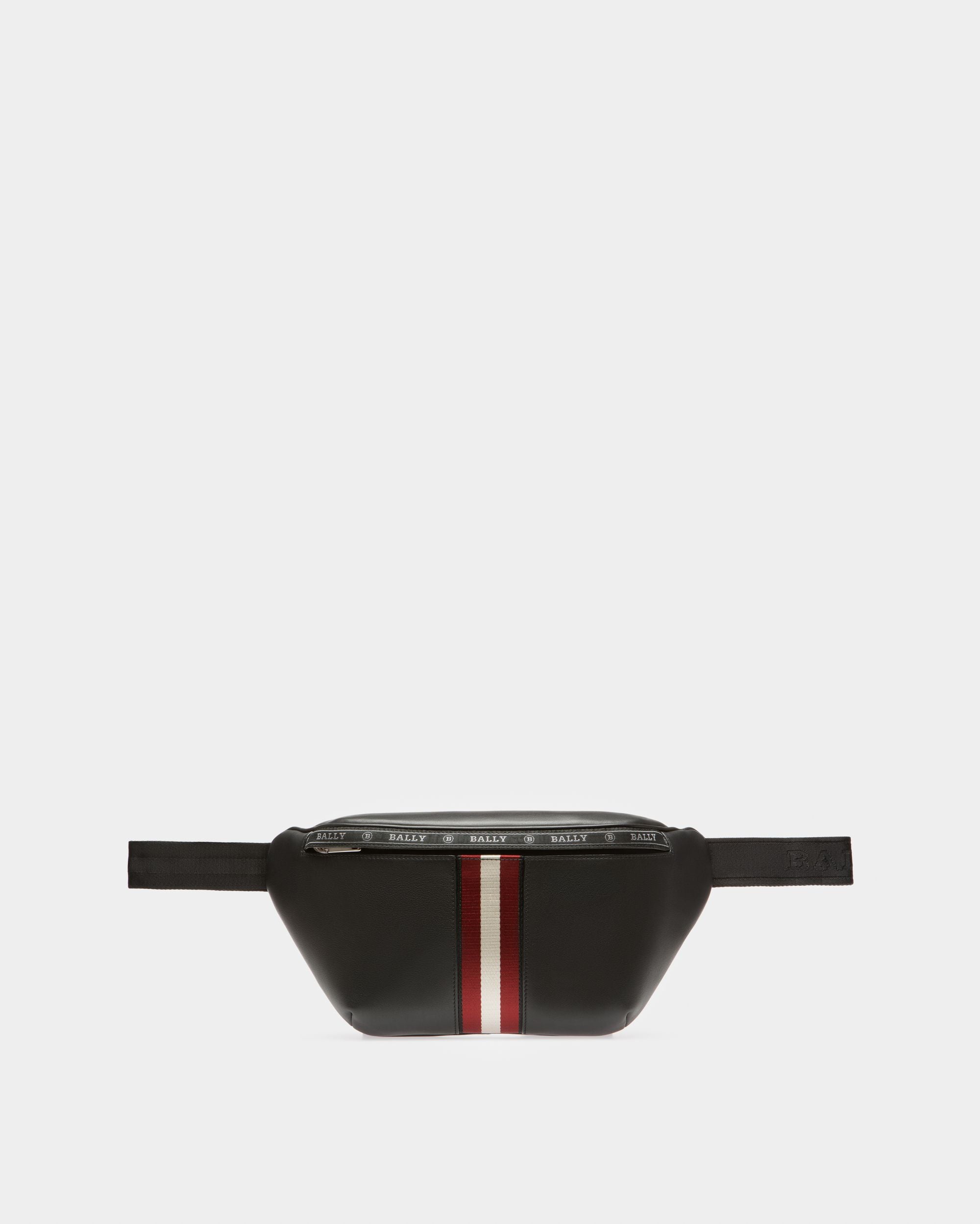 Hakab Leather Bum Bag In Black - Men's - Bally - 01
