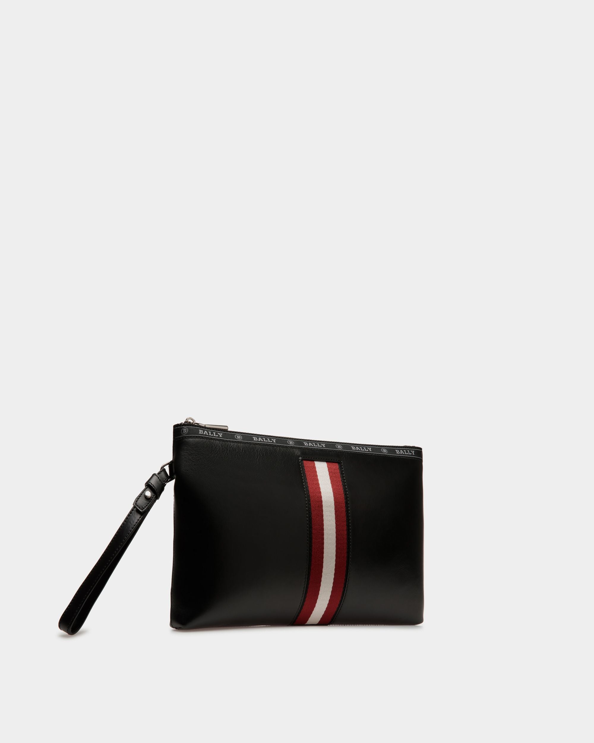 Hartland Leather Clutch Bag In Black - Men's - Bally - 04
