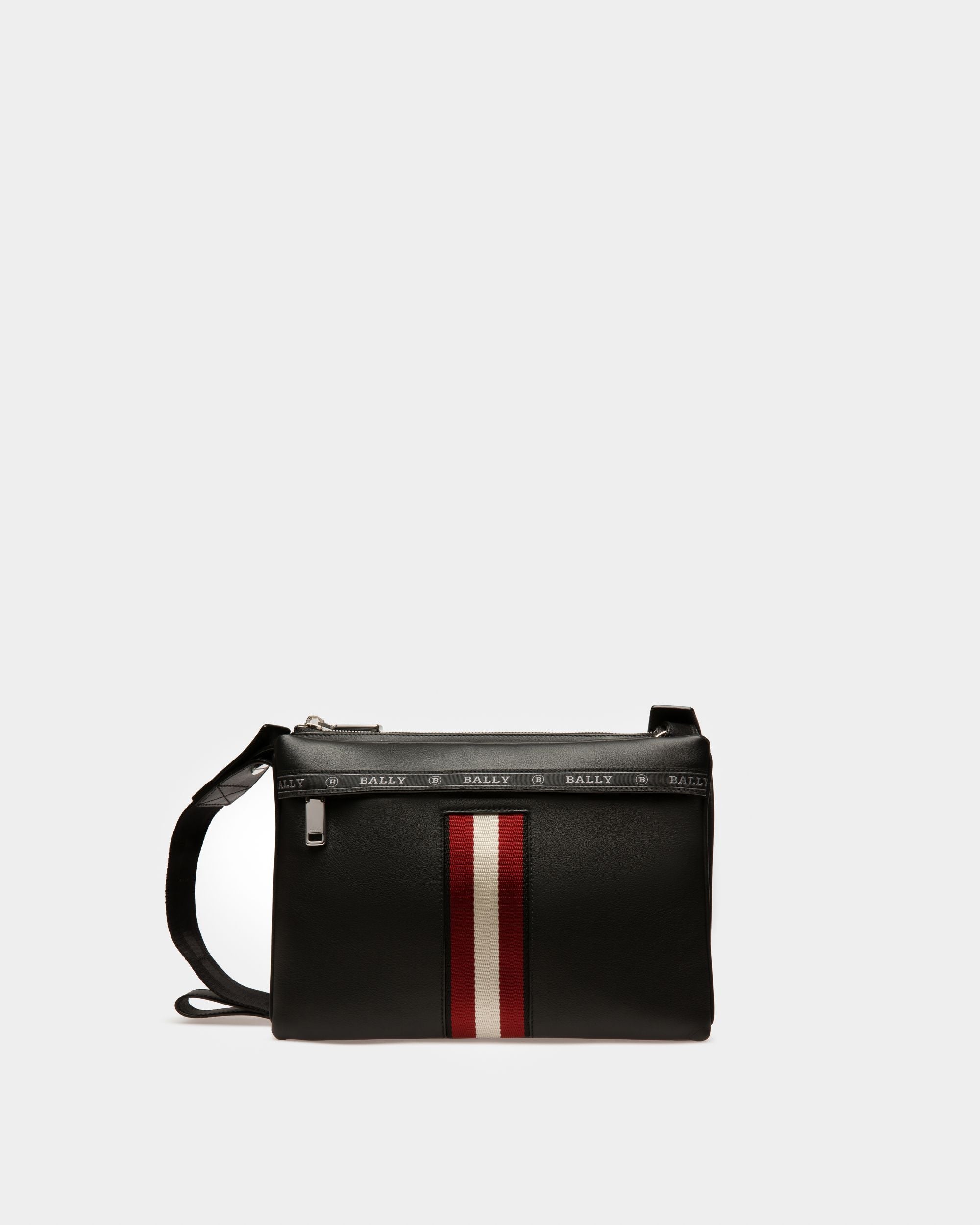 Bandolera Harvey De Piel Negra - Hombre - Bally - 01