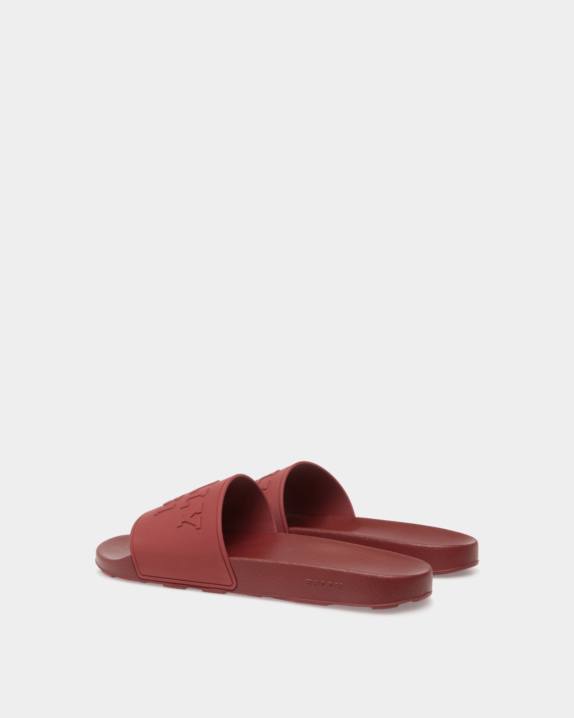 Slider Sandals In Red Rubber - Men's - Bally - 03