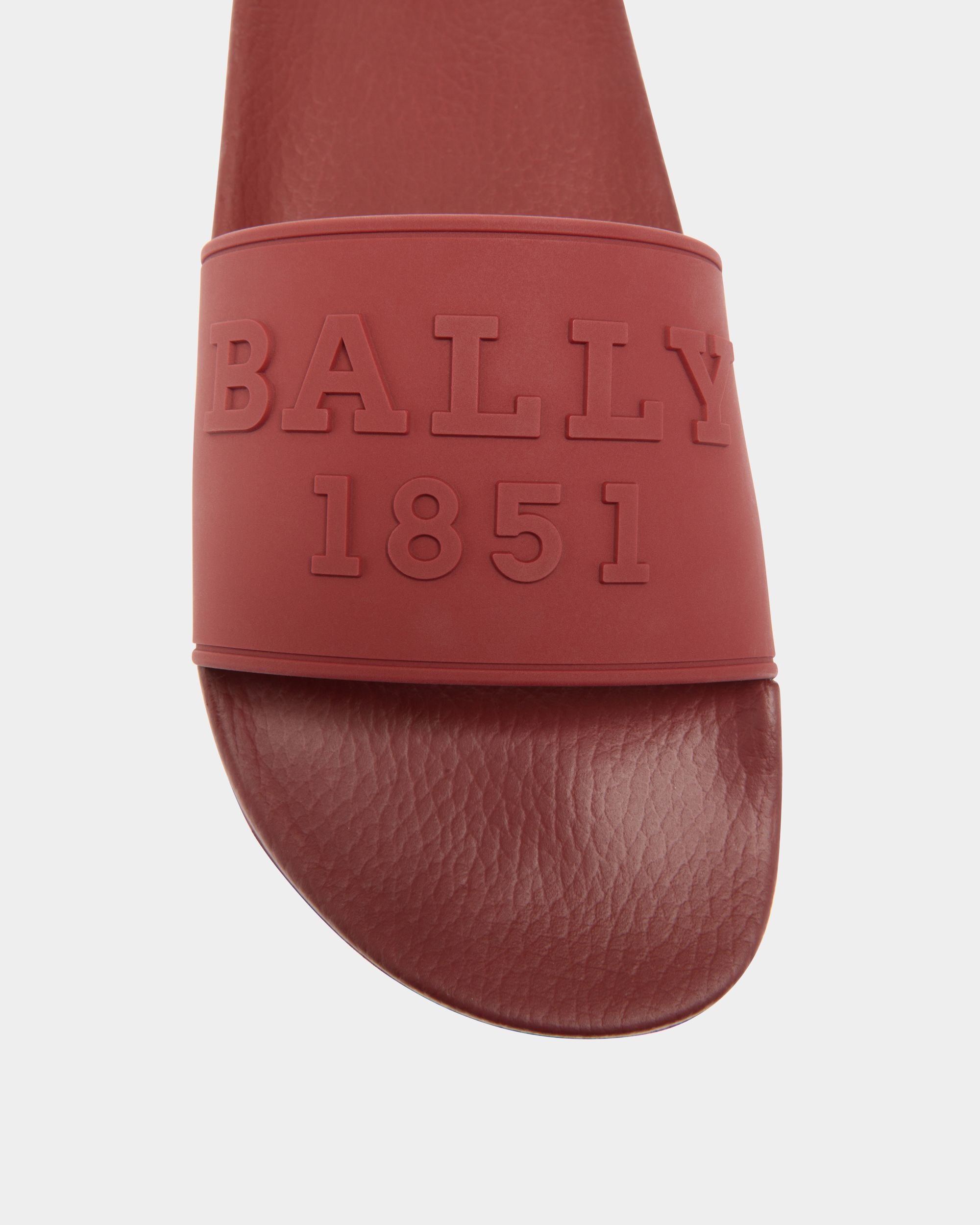 Slider Sandals In Red Rubber - Men's - Bally - 05