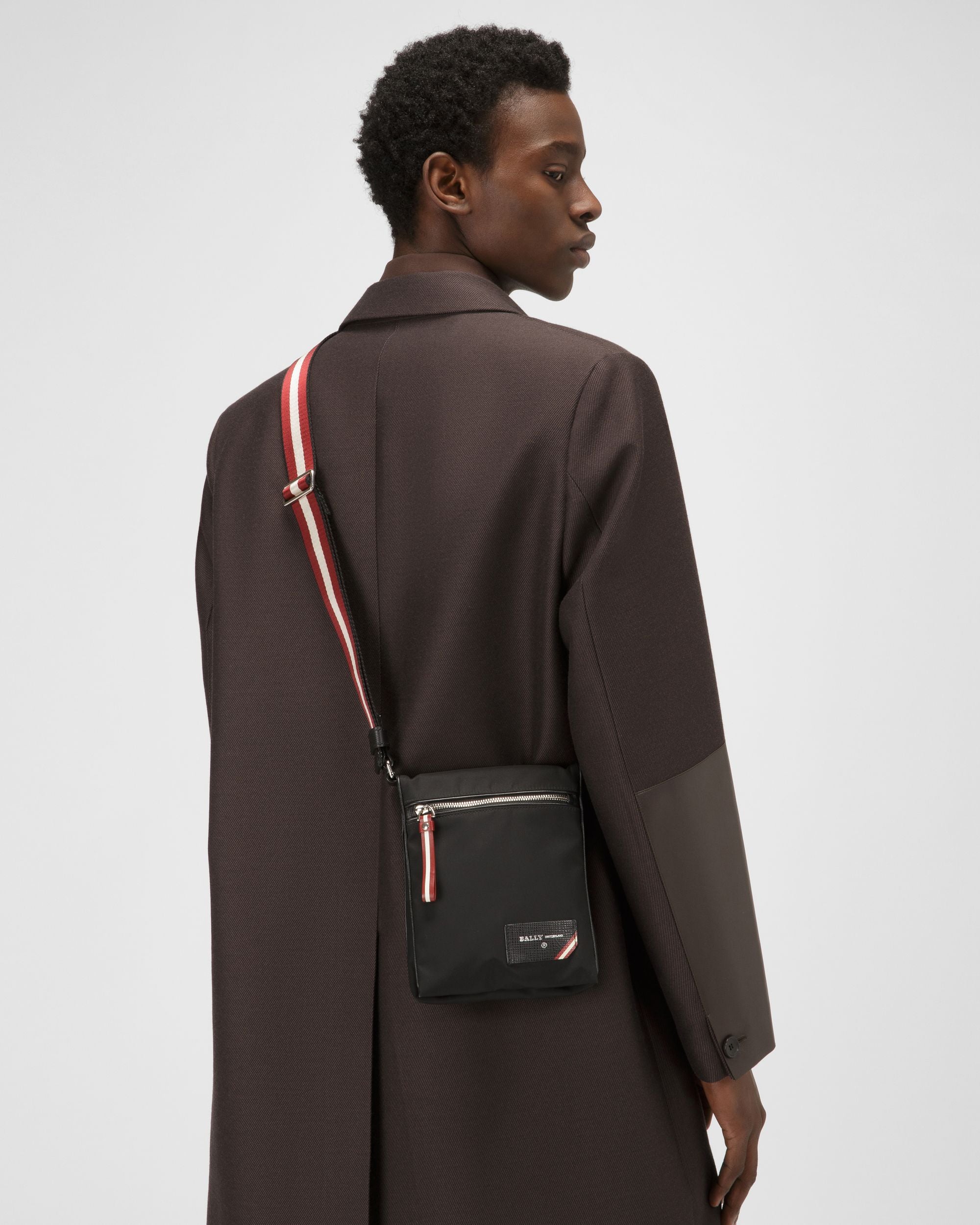 Bandolera Fincher De Nailon Negro - Hombre - Bally - 01