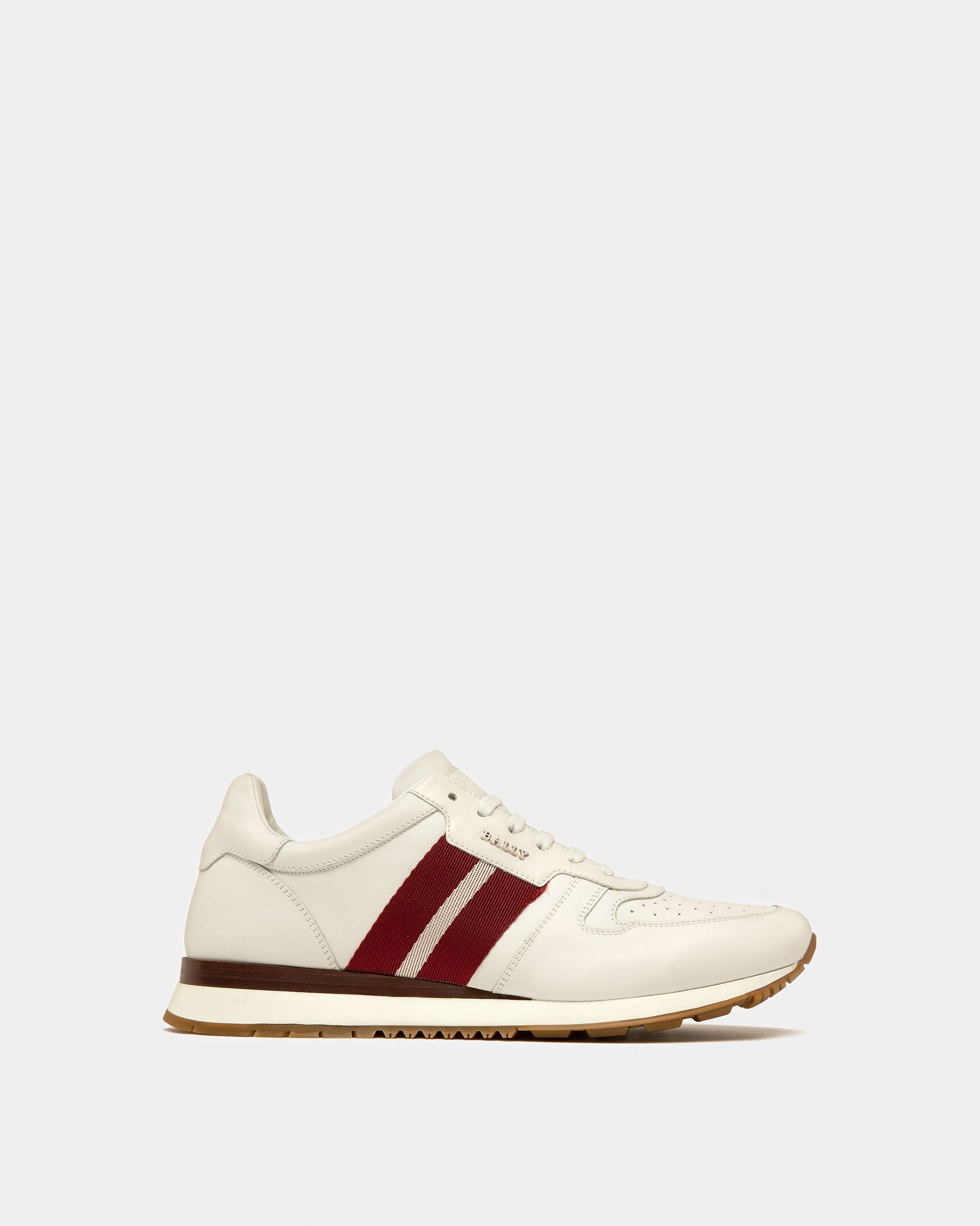 Astel Leather Sneakers In White - Men's - Bally - 01