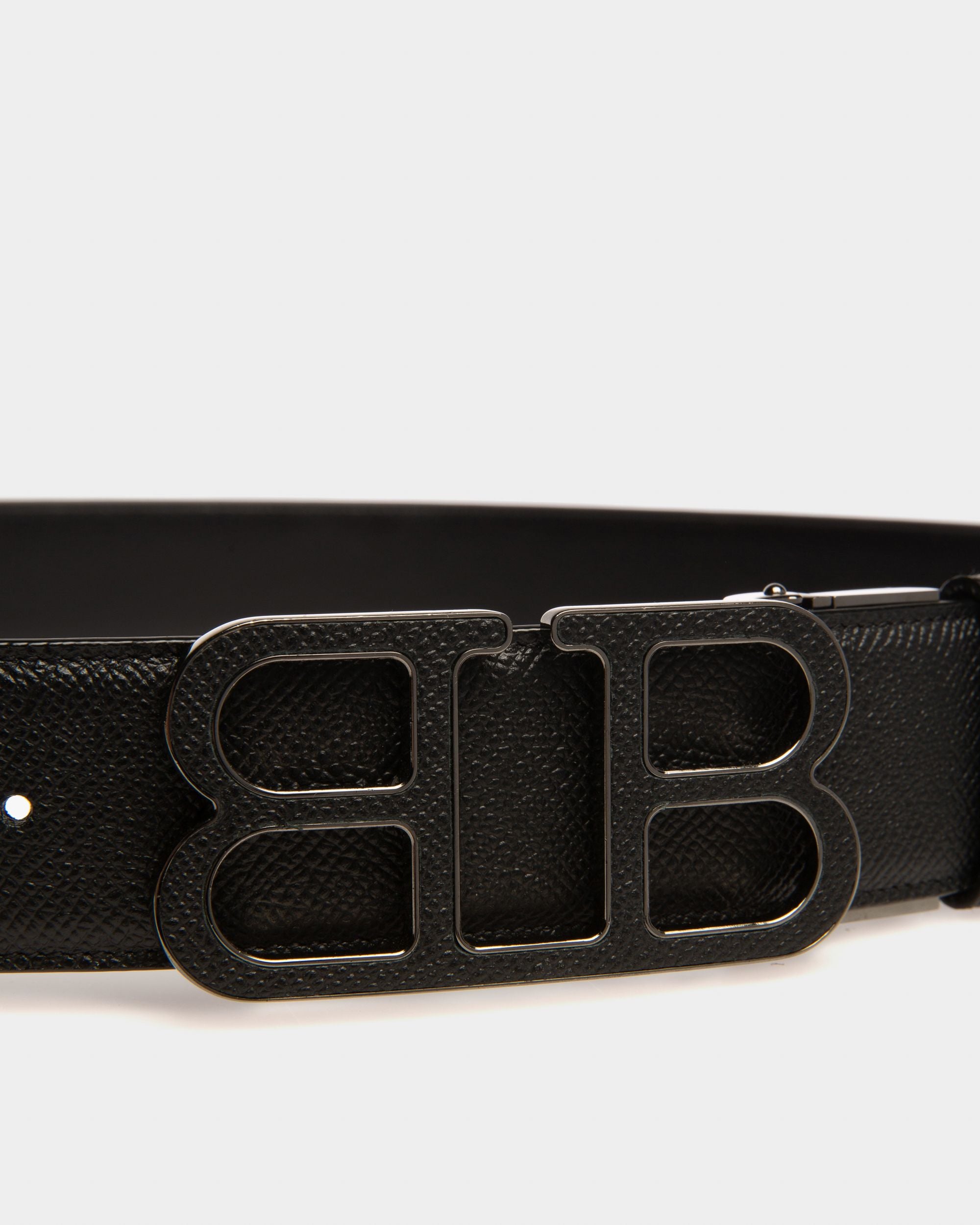 Britt Cinturón De 40 Mm En Piel De Color Negro - Hombre - Bally - 04