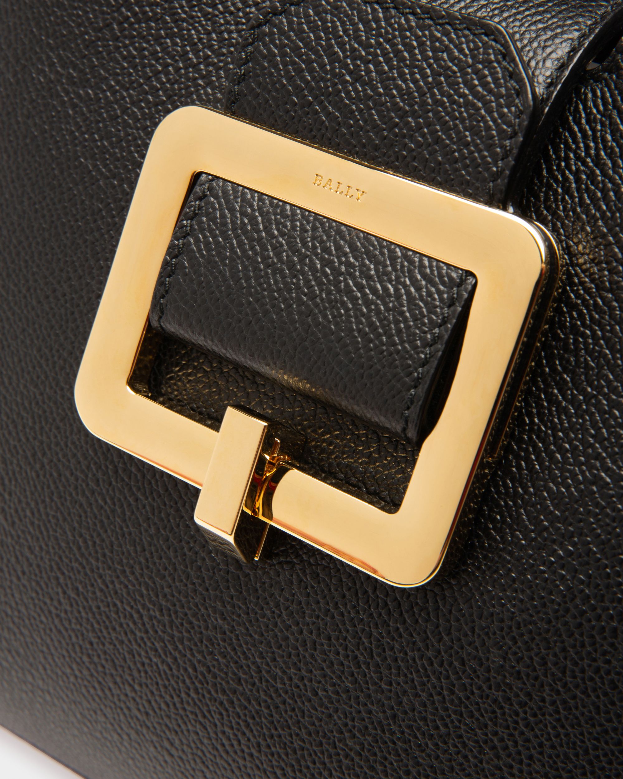 Jorah Leather Top Handle Bag In Black - Women's - Bally - 04
