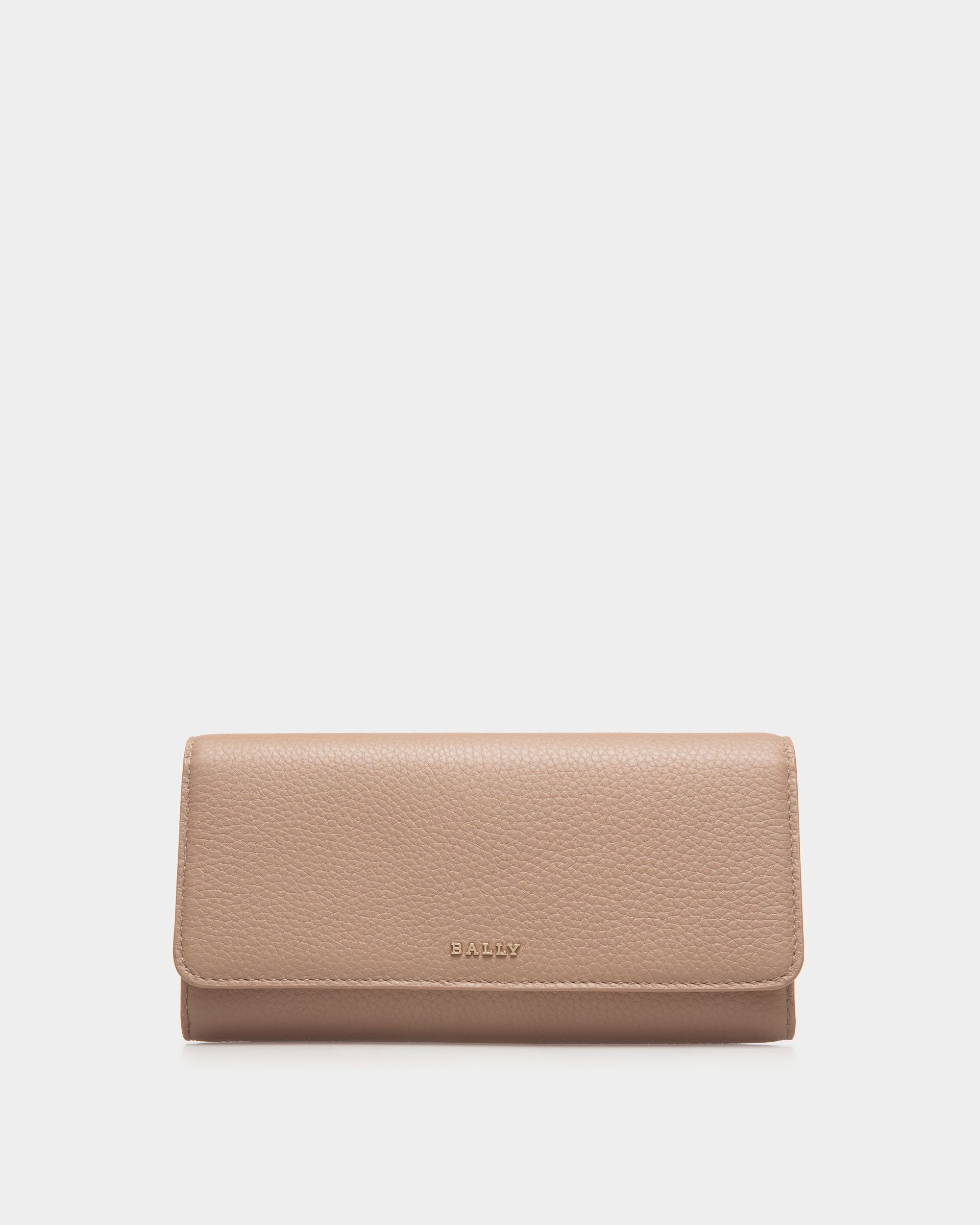 Cartera Continental De Piel Granulada Beige - Mujer - Bally - 01