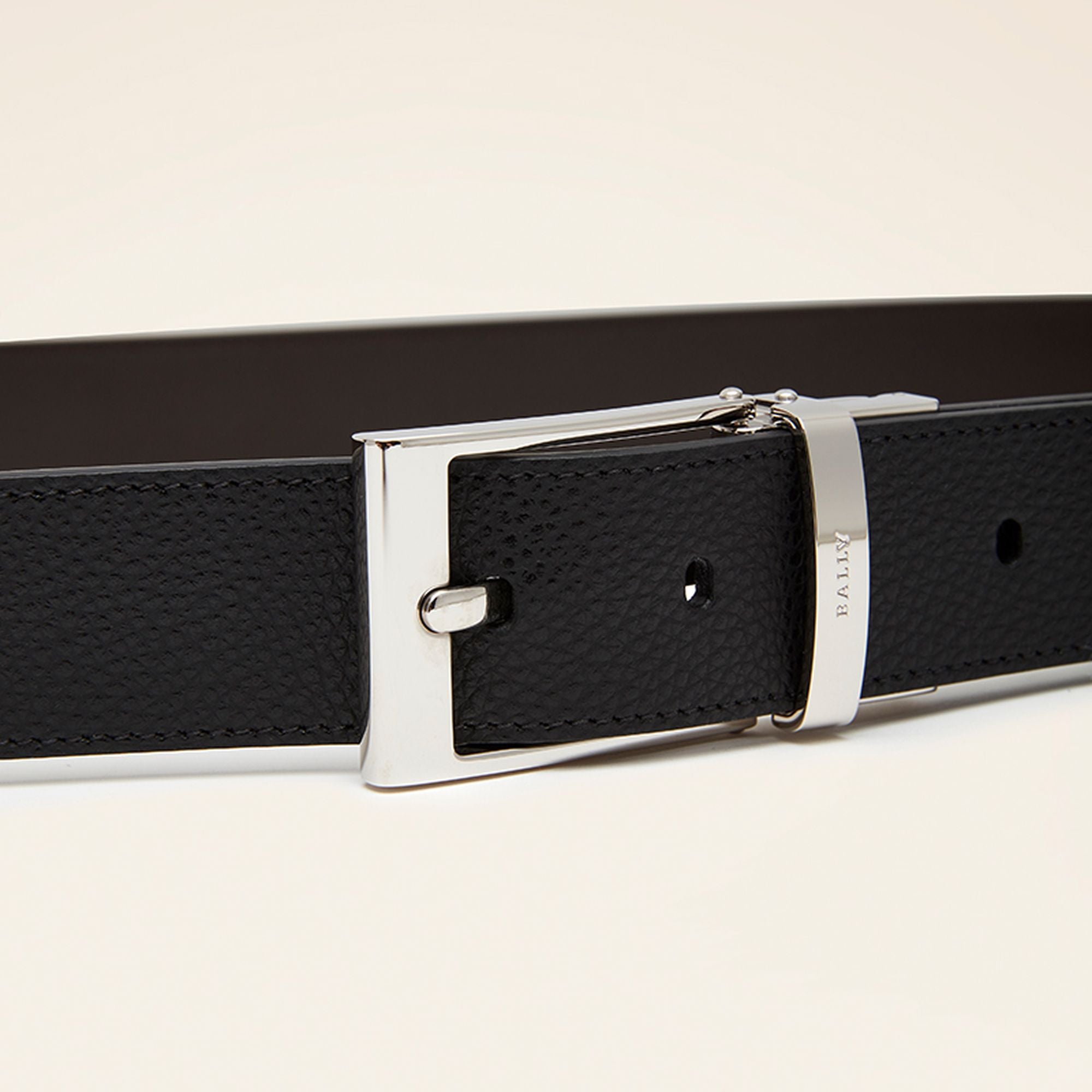 Men's Black Leather Belt - Men's - Bally - 03