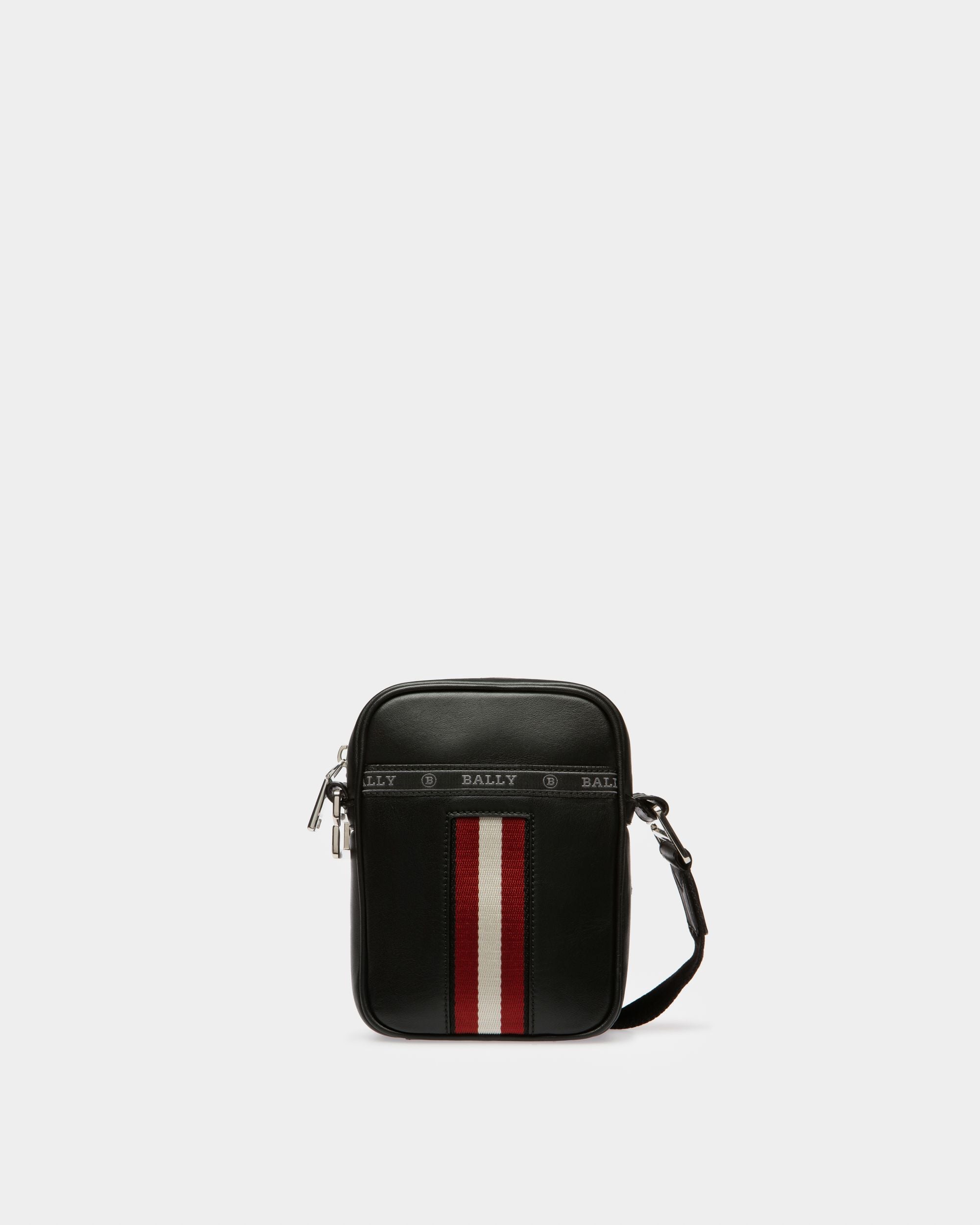 Heyot Leather And Synthetic Crossbody Bag In Black - Men's - Bally - 01