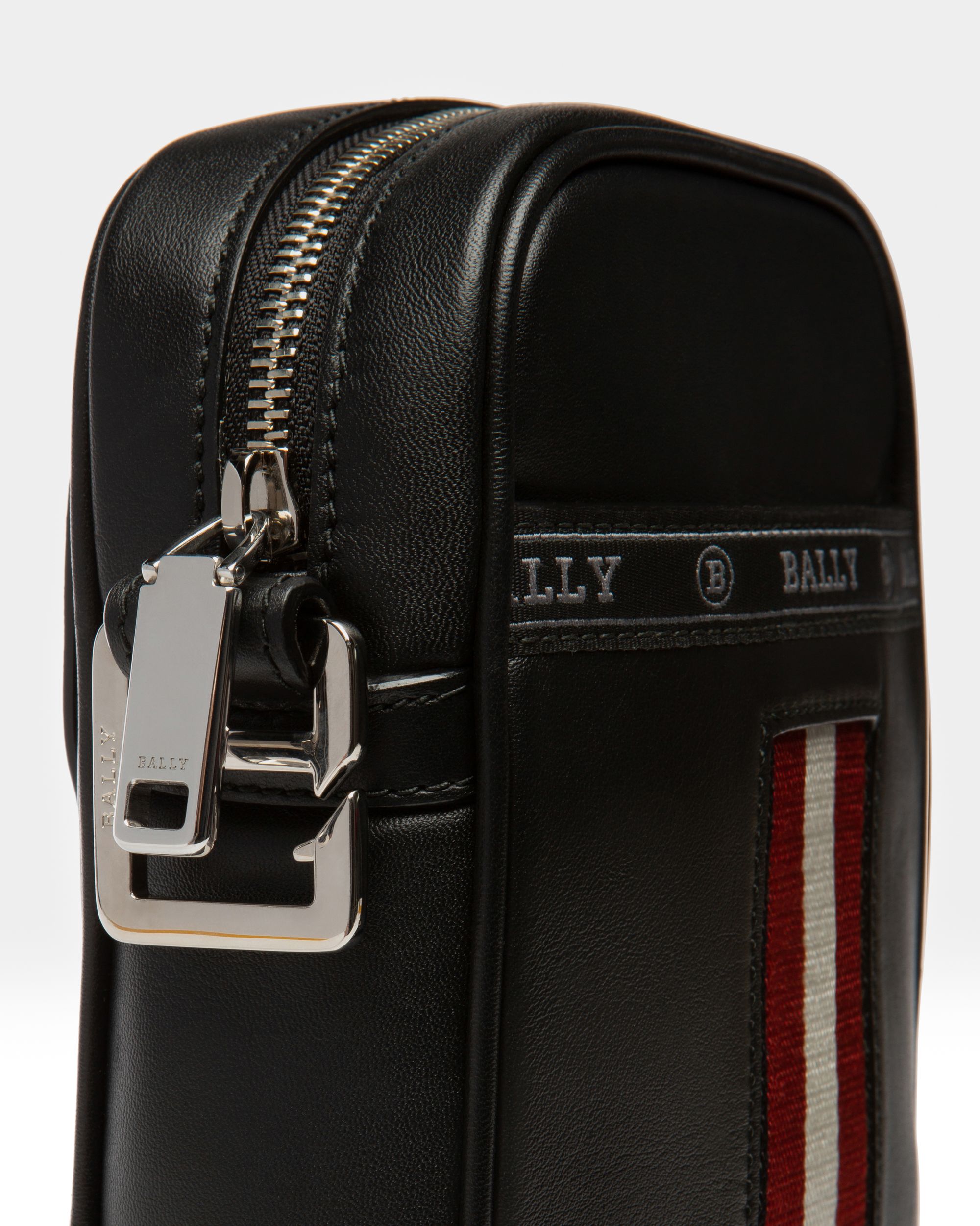 Heyot Leather And Synthetic Crossbody Bag In Black - Men's - Bally - 04