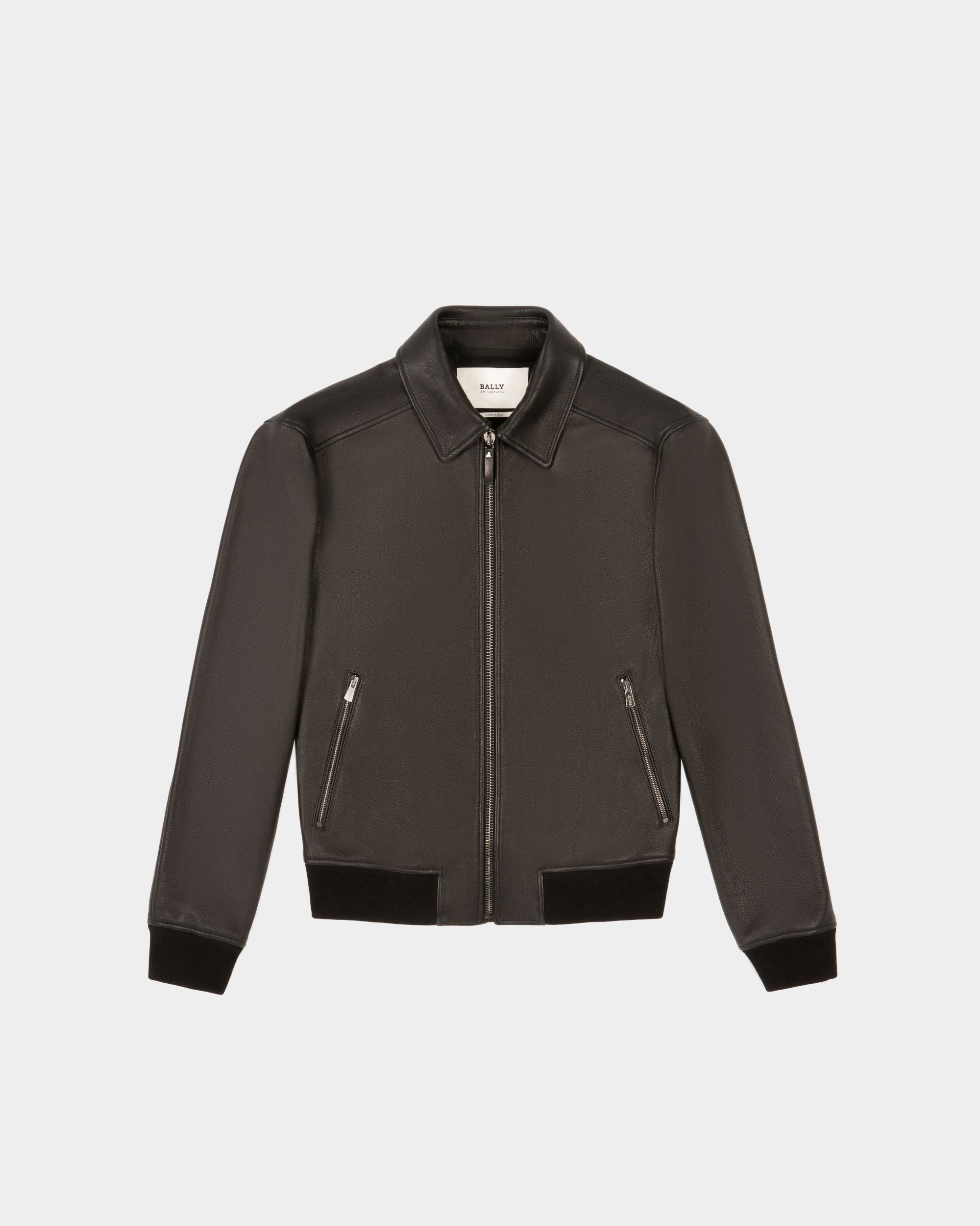 Cazadora Prenda De Abrigo En Cuero De Color Negro - Hombre - Bally - 01