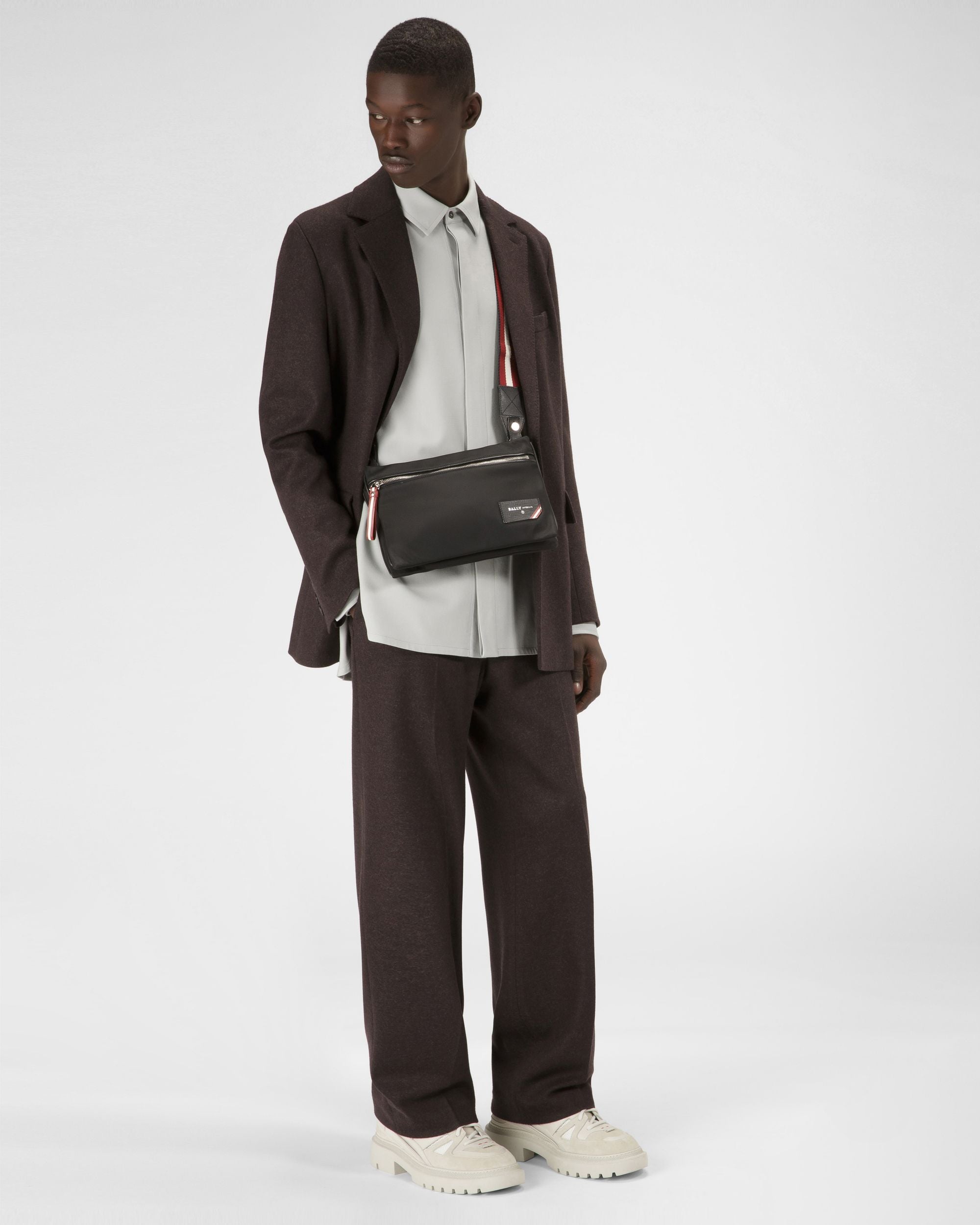 Fharvey Nylon Crossbody Bag In Black - Men's - Bally - 02