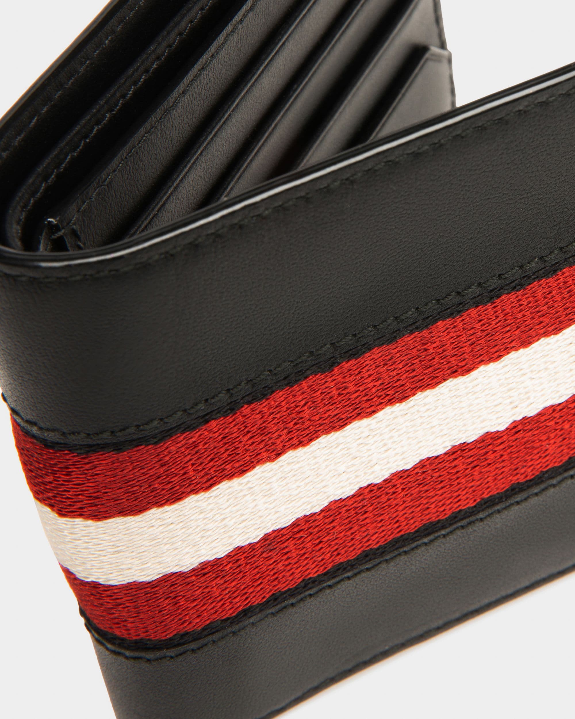 Brasai Leather Wallet In Black - Men's - Bally - 04