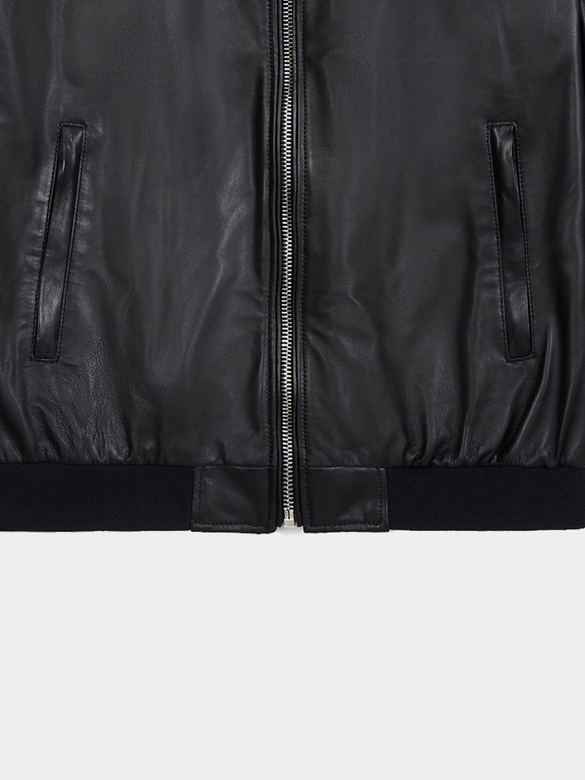 Men's Black Leather Jacket - Men's - Bally - 04