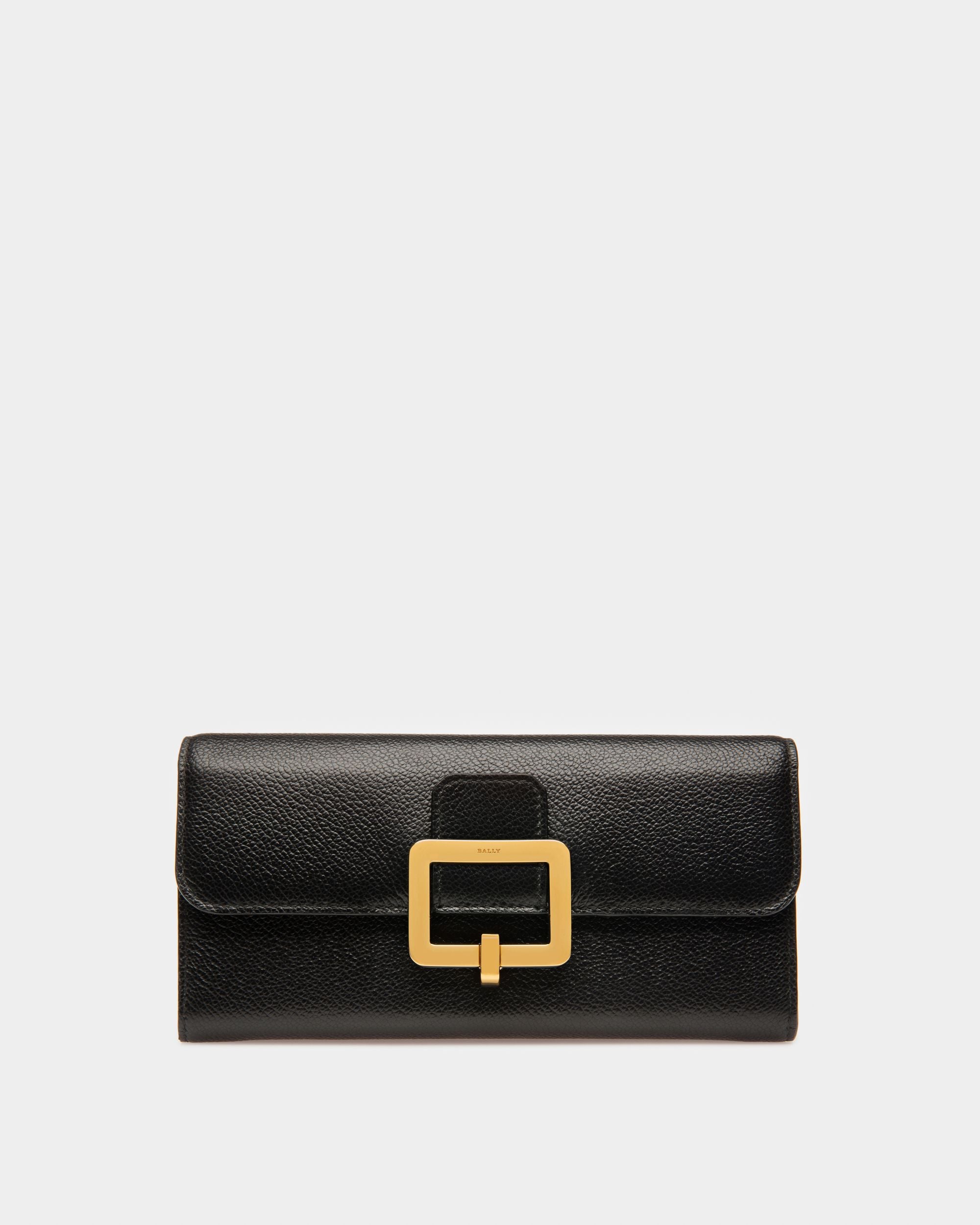 Jinney Cartera Continental En Piel De Color Negro - Mujer - Bally - 01